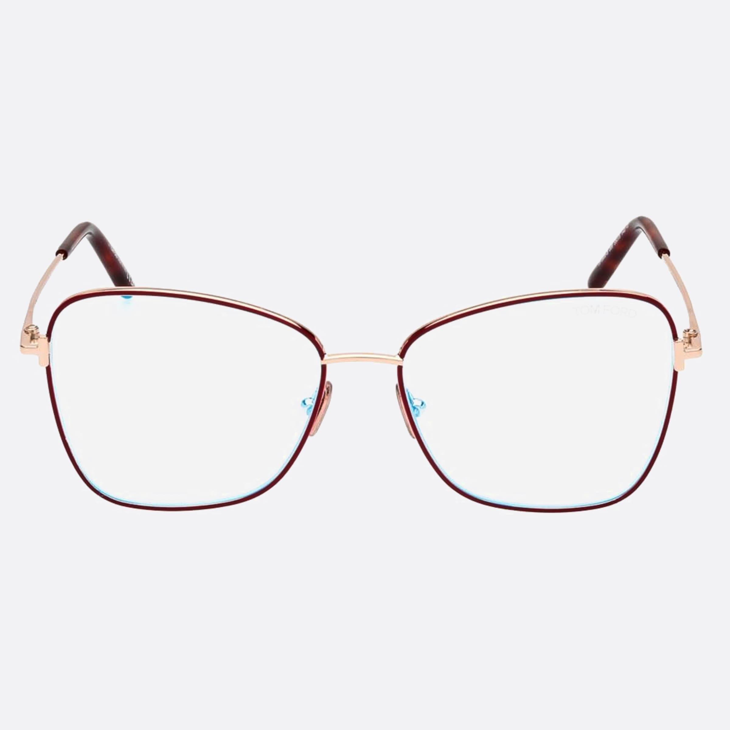 Tom 55mm Ford Ft5906 Blue Block Red Butterfly Women Eyeglasses - Main View