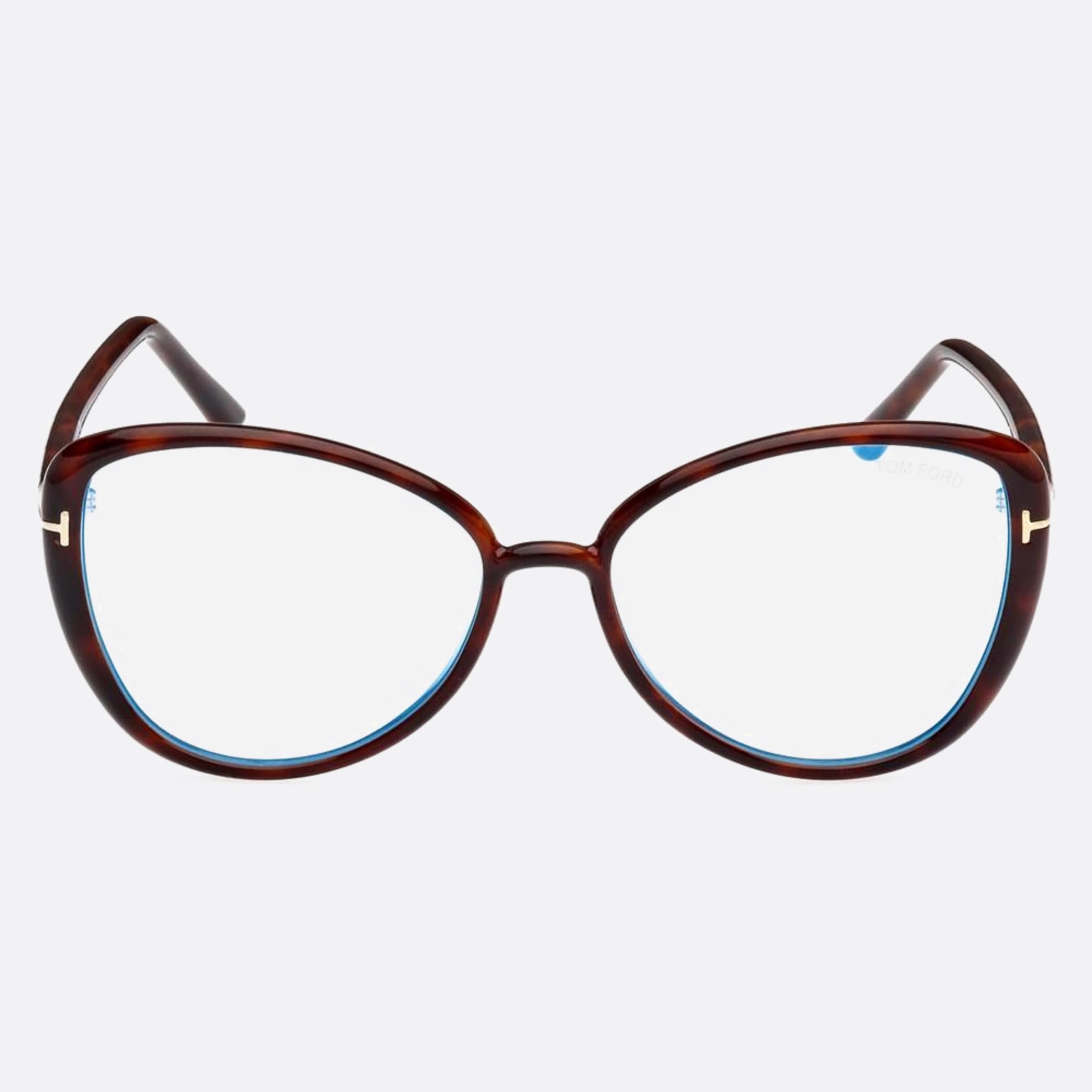 Tom 55mm Ford Ft5907 Blue Block Havana Butterfly Women Eyeglasses - Main View