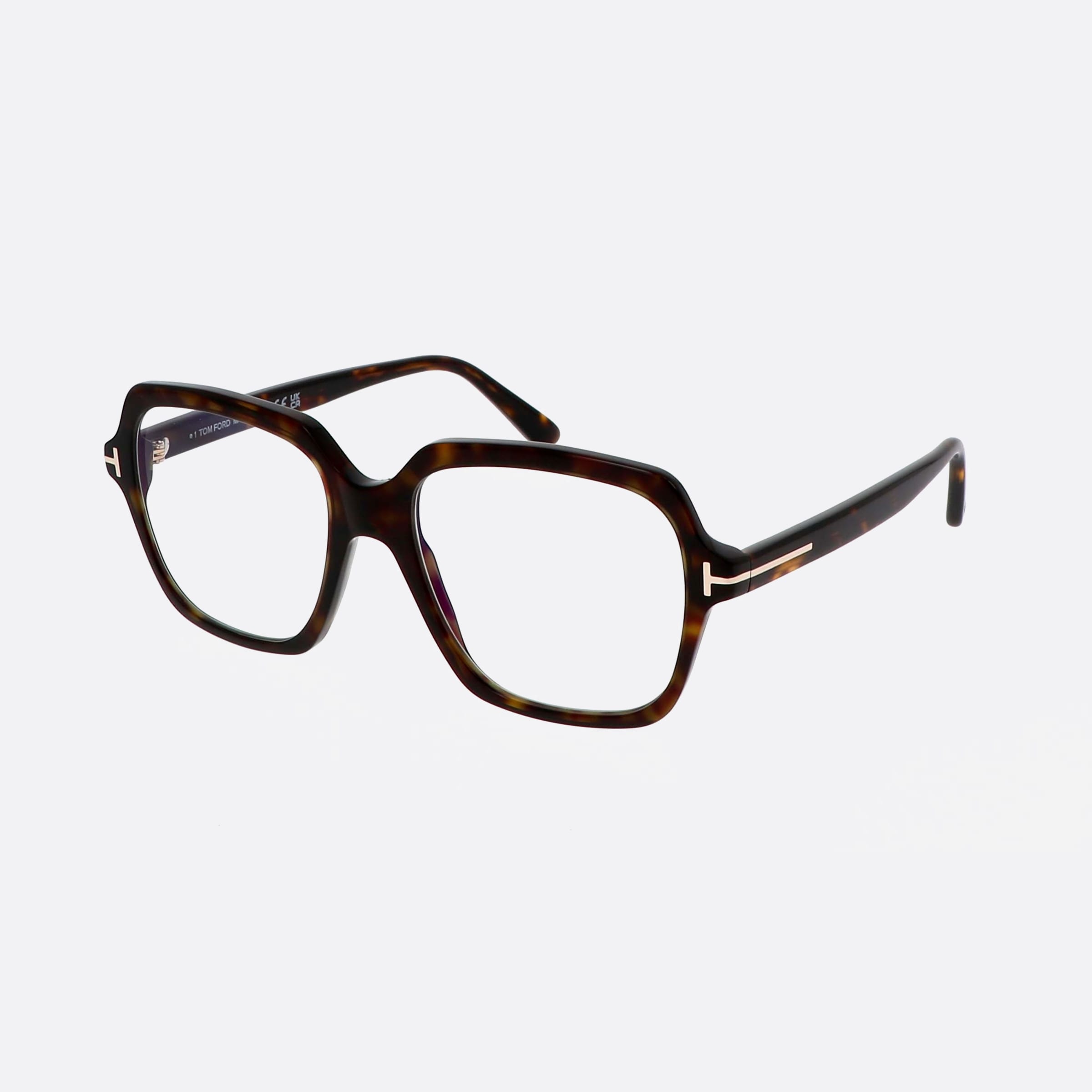 Tom 54mm Ford Ft5908 Havana Geometric Women Eyeglasses - Main View