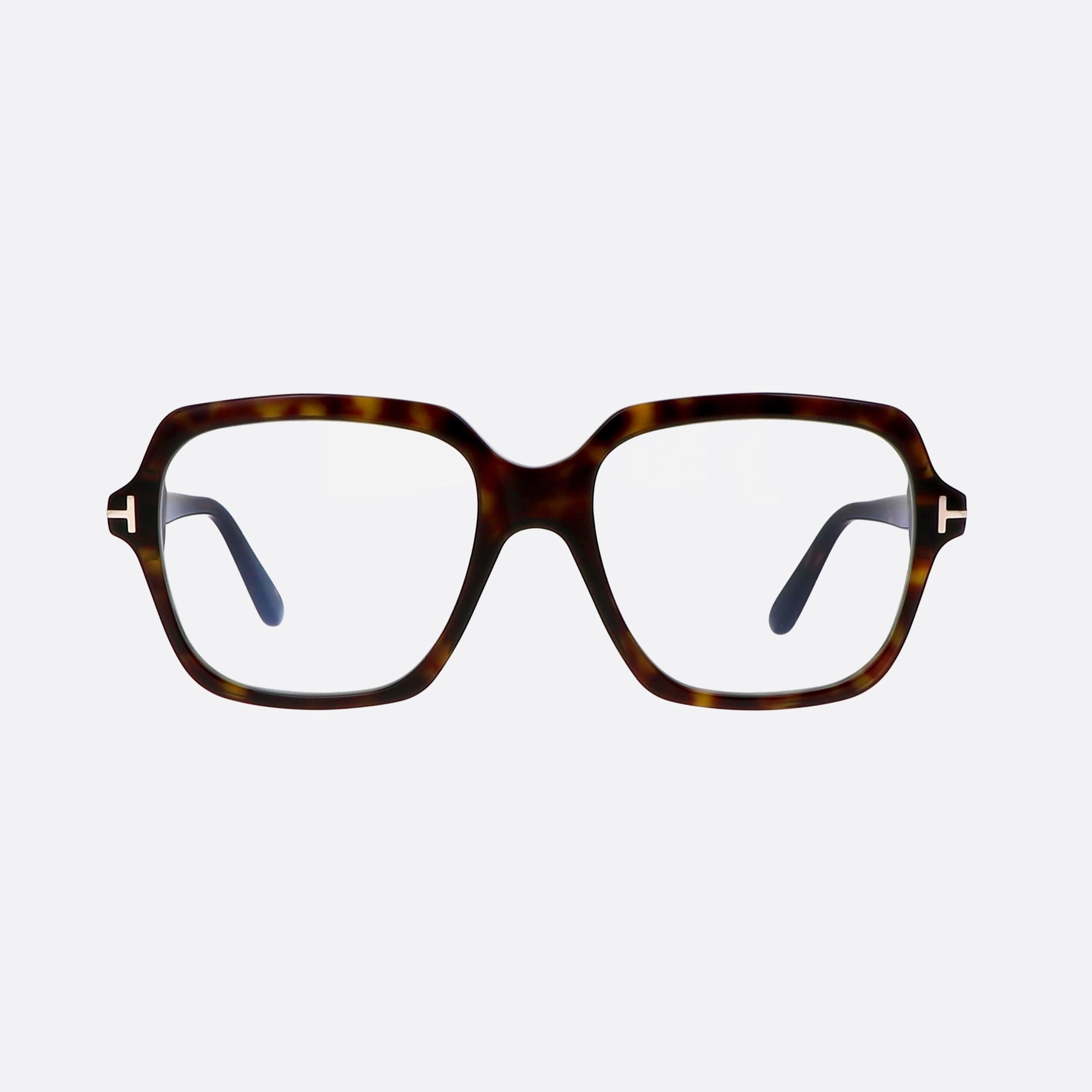Tom 54mm Ford Ft5908 Havana Geometric Women Eyeglasses - Side View