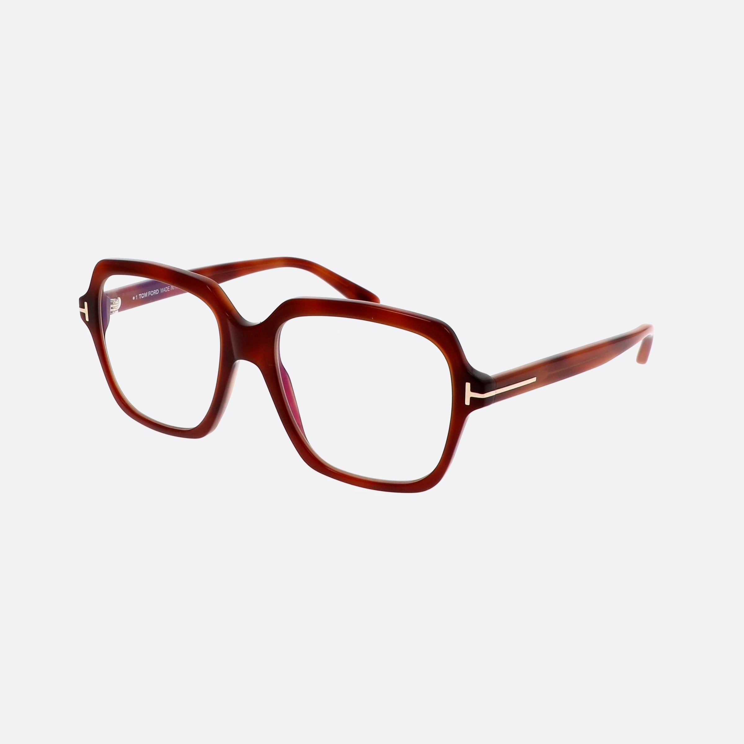 Tom 54mm Ford Ft5908 Havana Geometric Women Eyeglasses - Main View