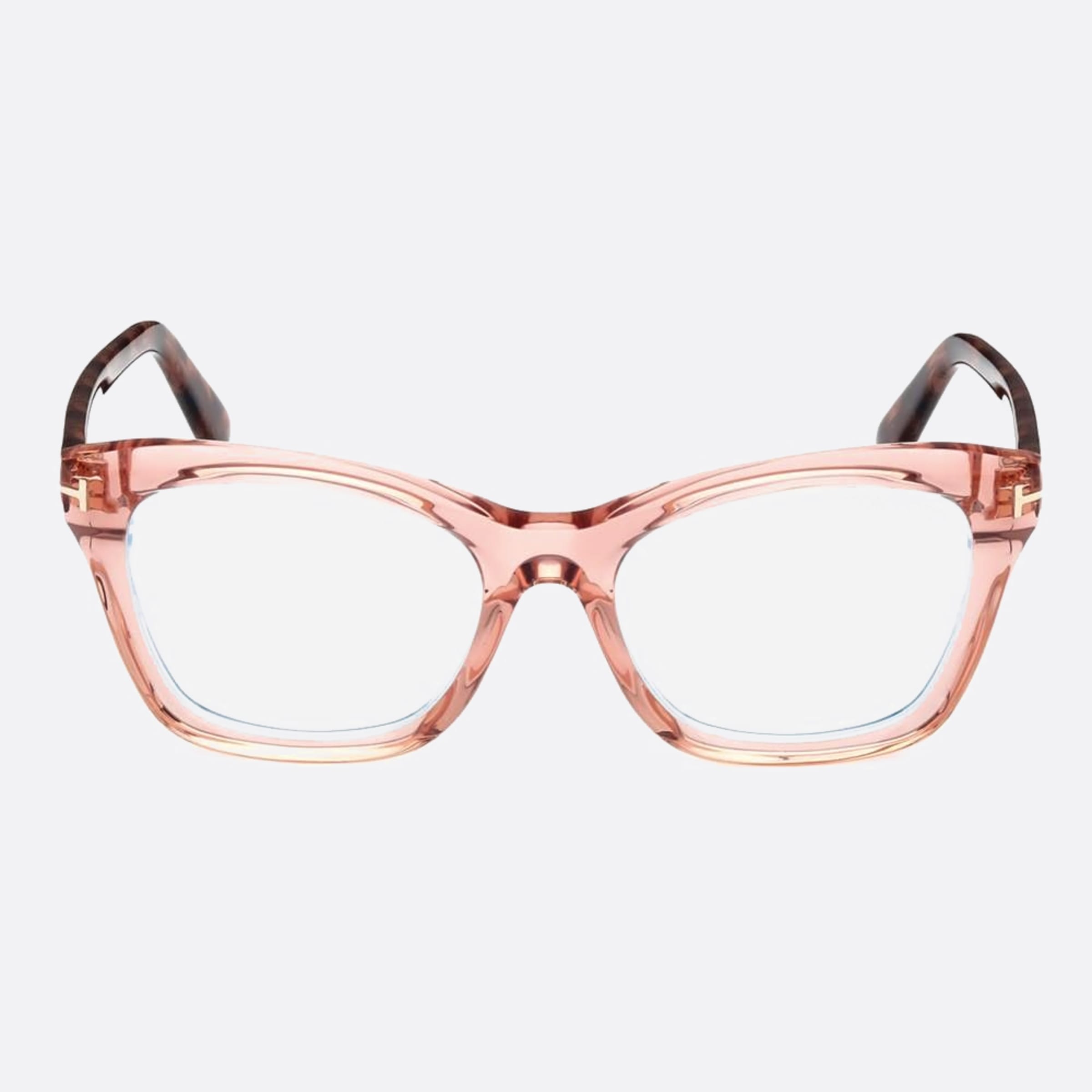 Tom 53mm Ford Ft5909 Blue Block Pink Cat Eye Women Eyeglasses - Main View
