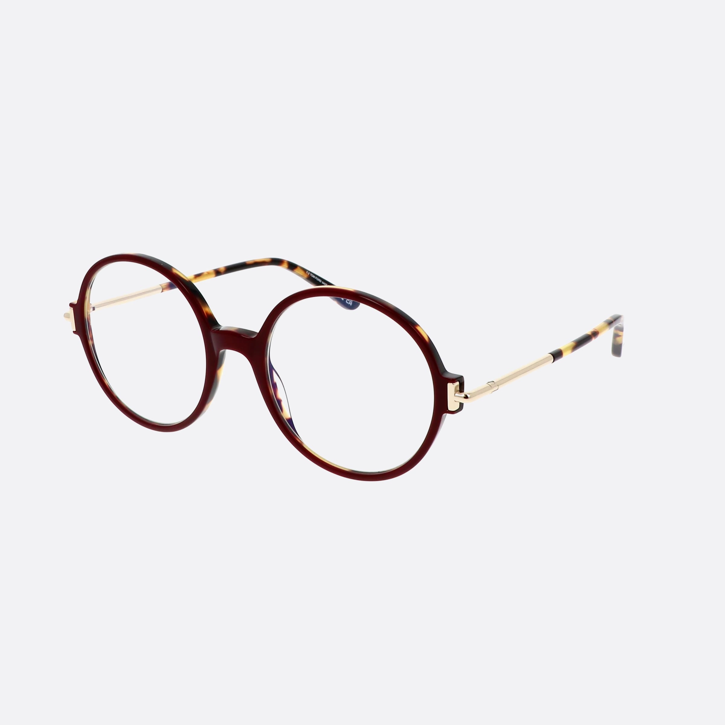 Tom 53mm Ford Ft5914 Red Round Women Eyeglasses - Main View