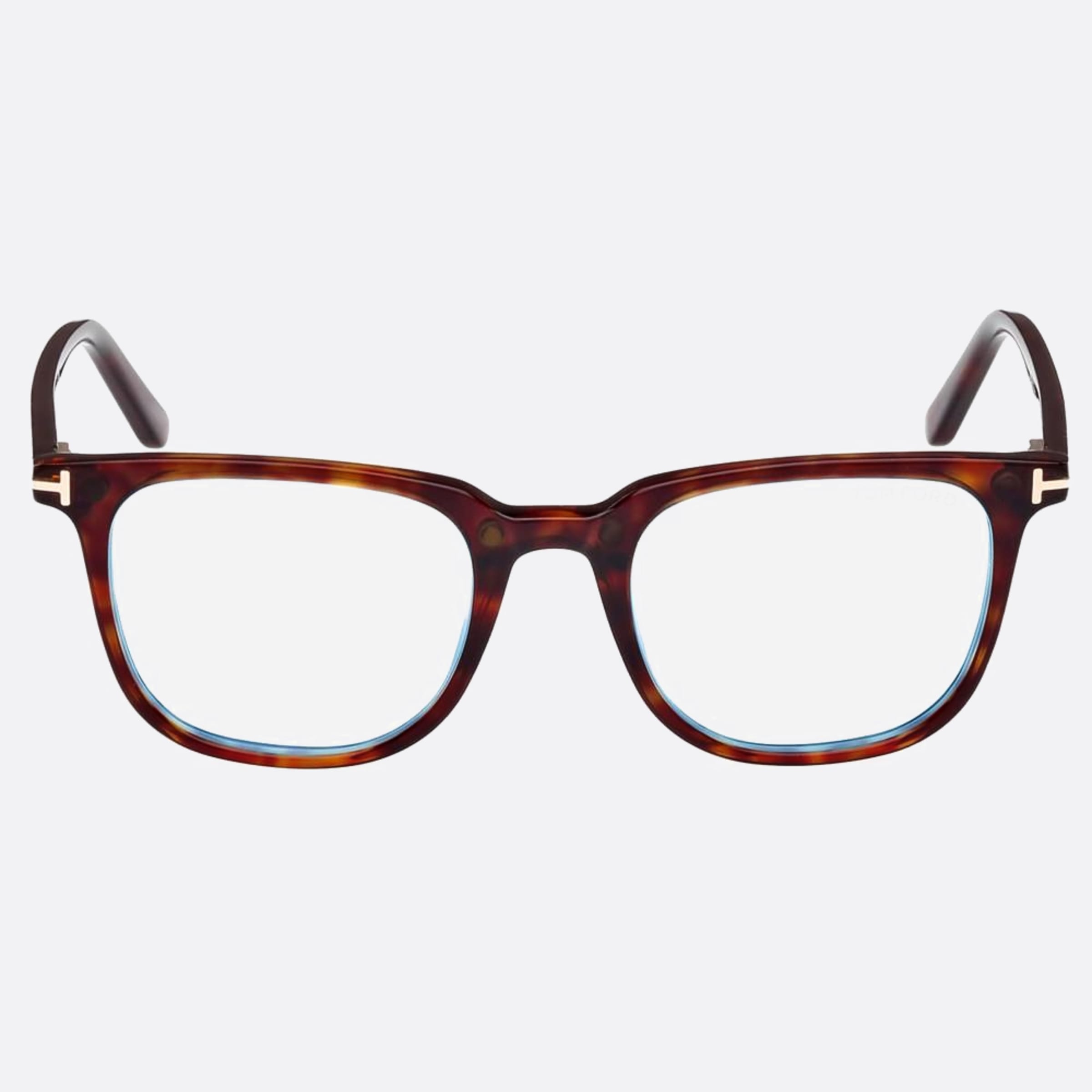 Tom 50mm Ford Ft5916 Blue Block Havana Squared Unisex Eyeglasses - Main View