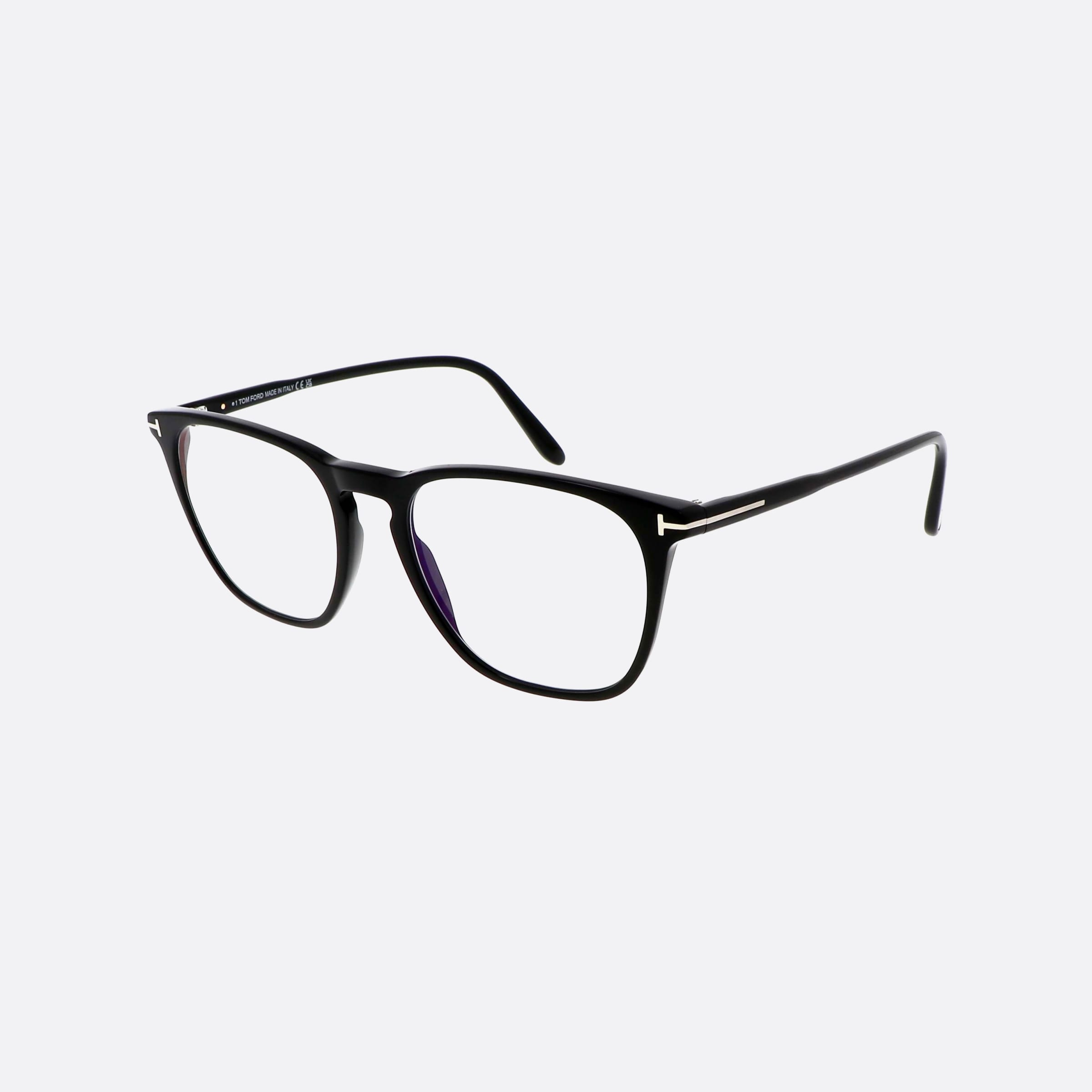 Tom 52mm Ford Ft5937 Black Geometric Men Eyeglasses - Main View