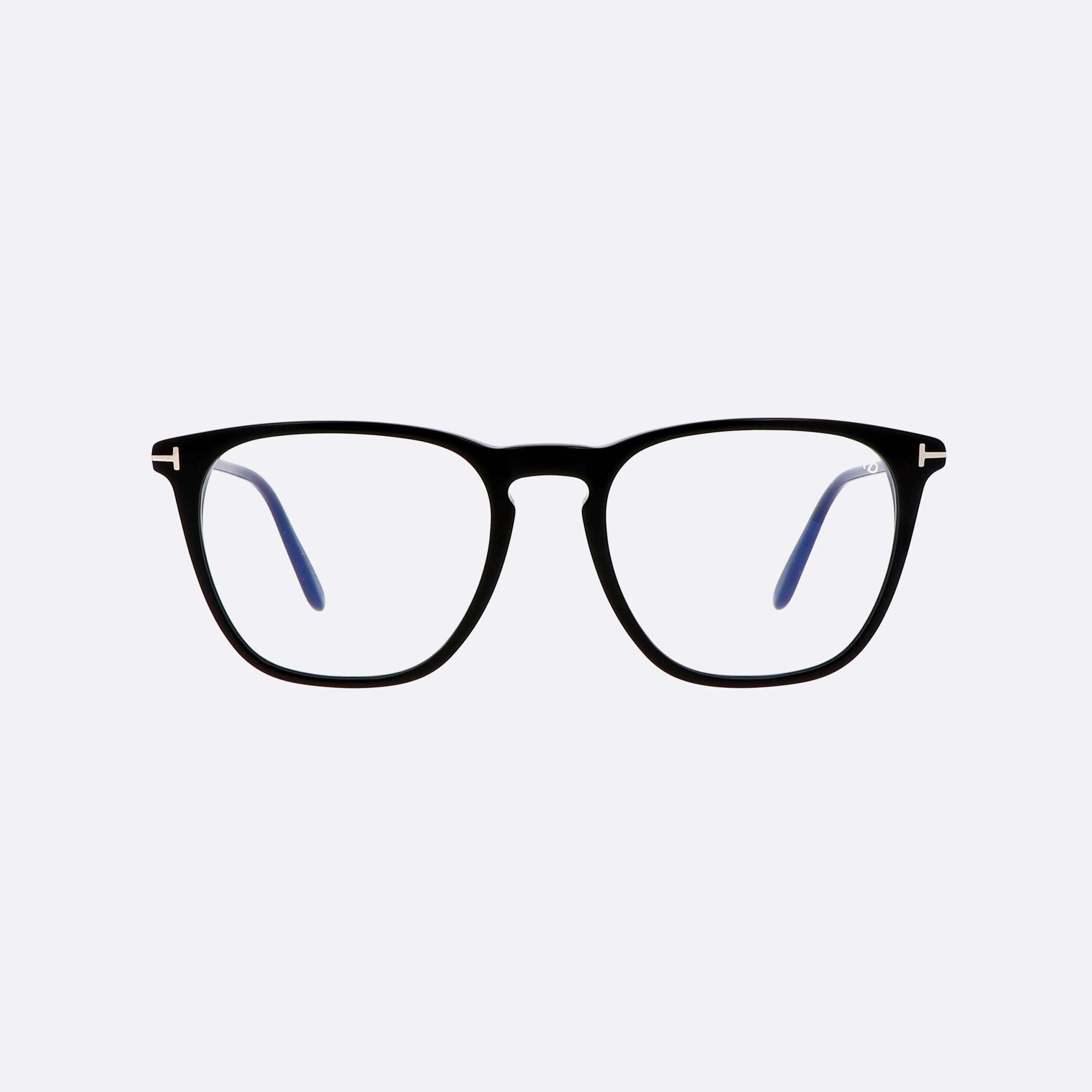Tom 52mm Ford Ft5937 Black Geometric Men Eyeglasses - Side View