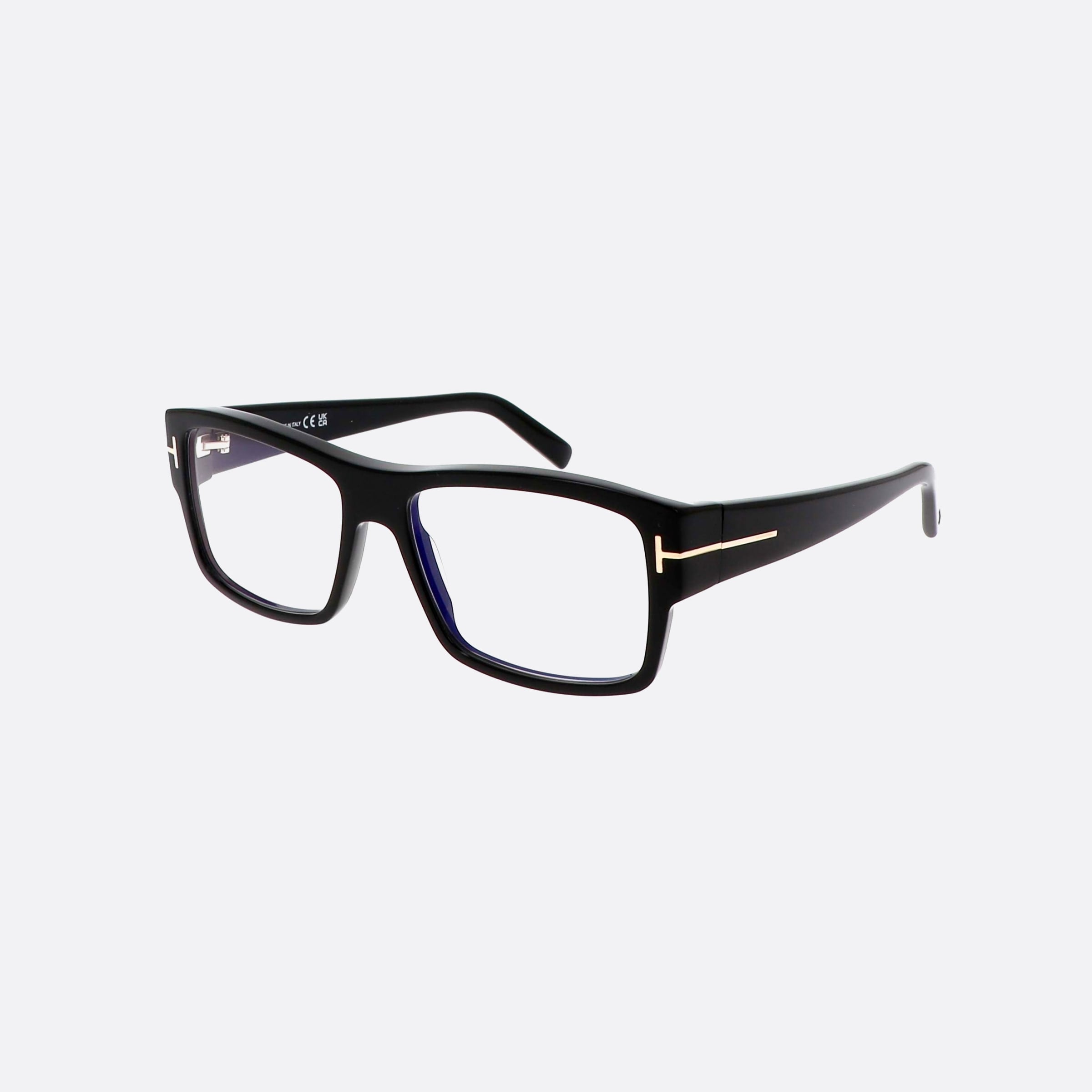 Tom 55mm Ford Ft5941 Black Rectangle Unisex Eyeglasses - Main View