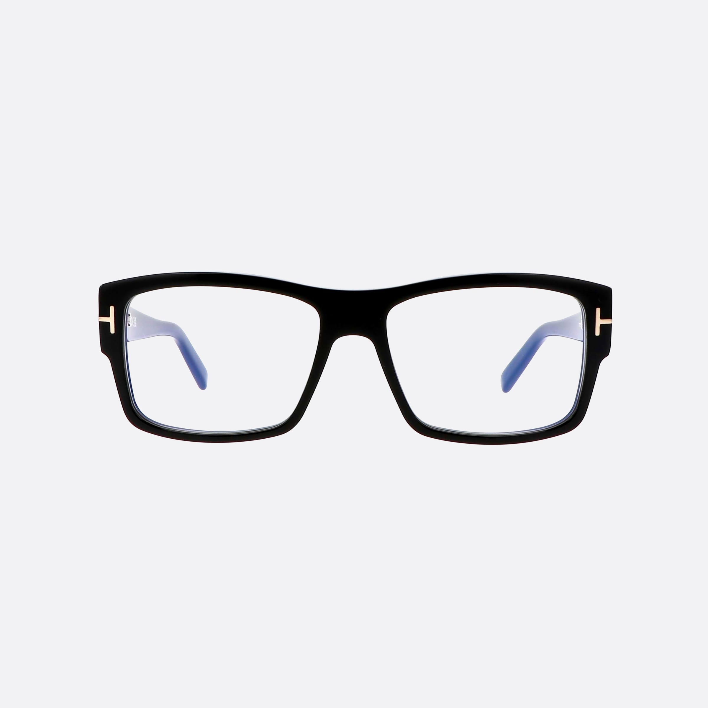 Tom 55mm Ford Ft5941 Black Rectangle Unisex Eyeglasses - Side View