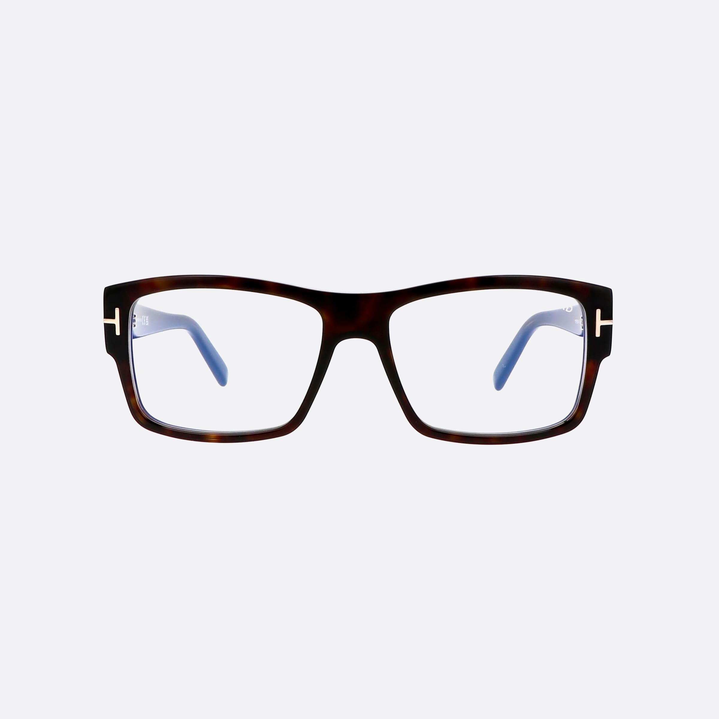 Tom 55mm Ford Ft5941 Tortoise Rectangle Unisex Eyeglasses - Side View