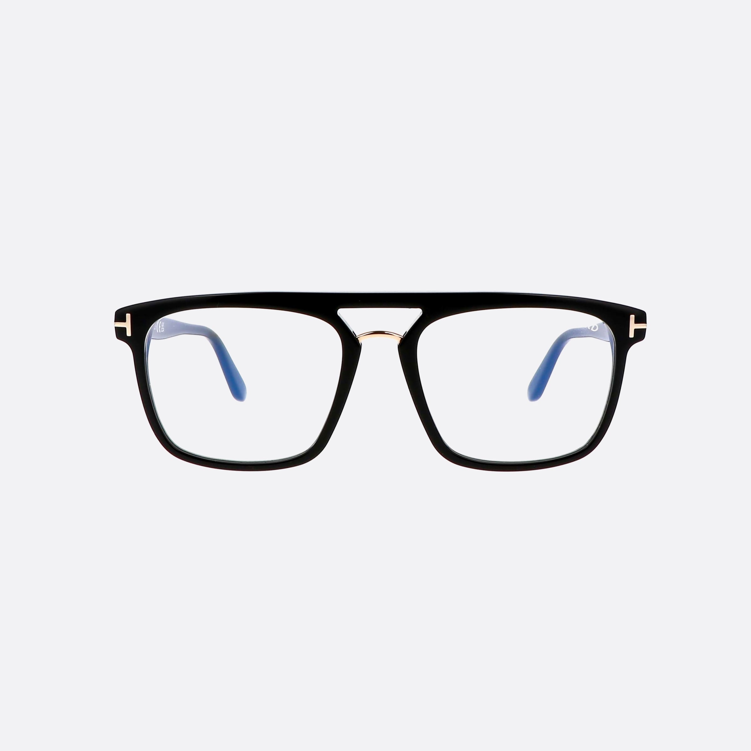 Tom 54mm Ford Ft5942 Black Geometric Men Eyeglasses - Side View