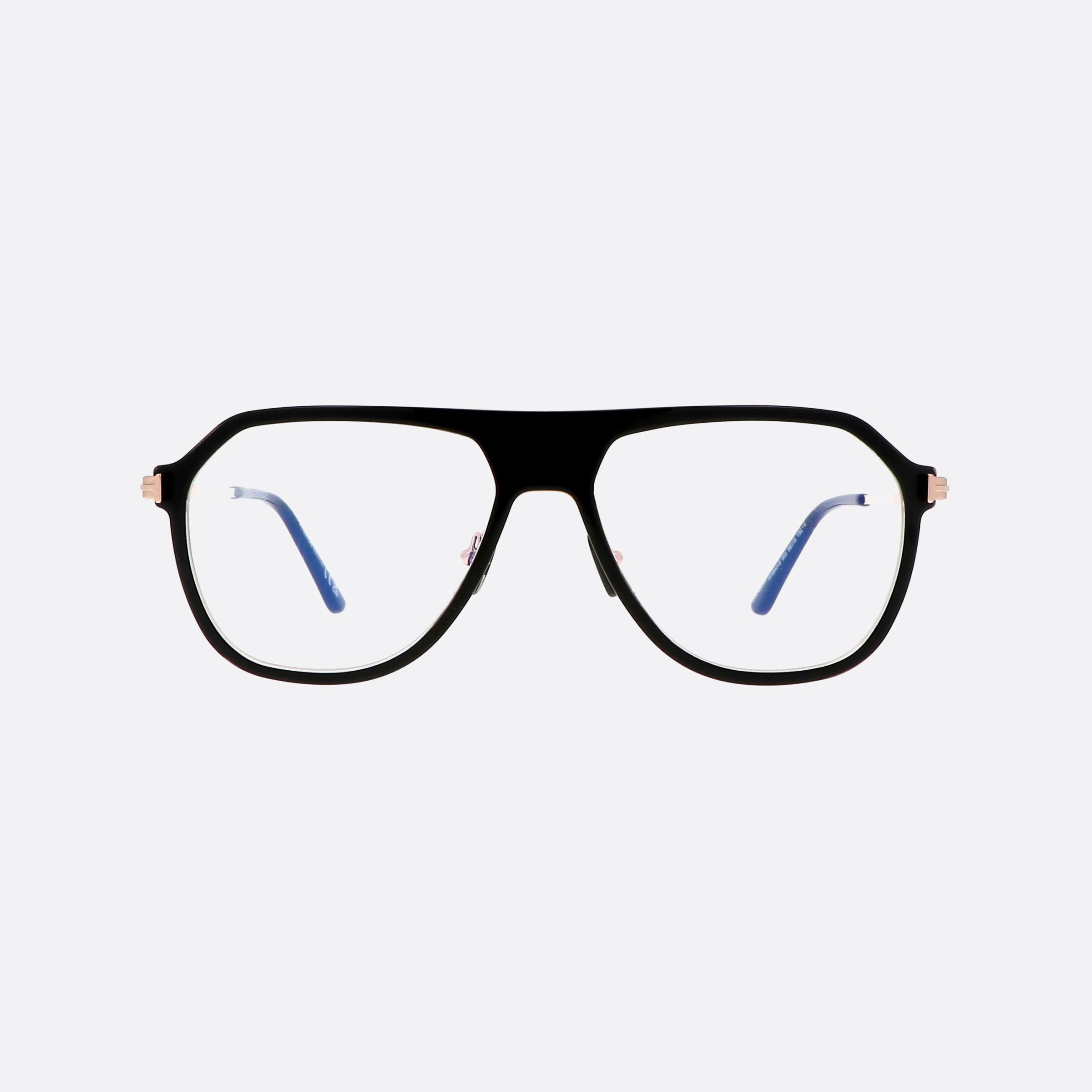 Tom 56mm Ford Ft5943 Black Pilot Men Eyeglasses - Side View