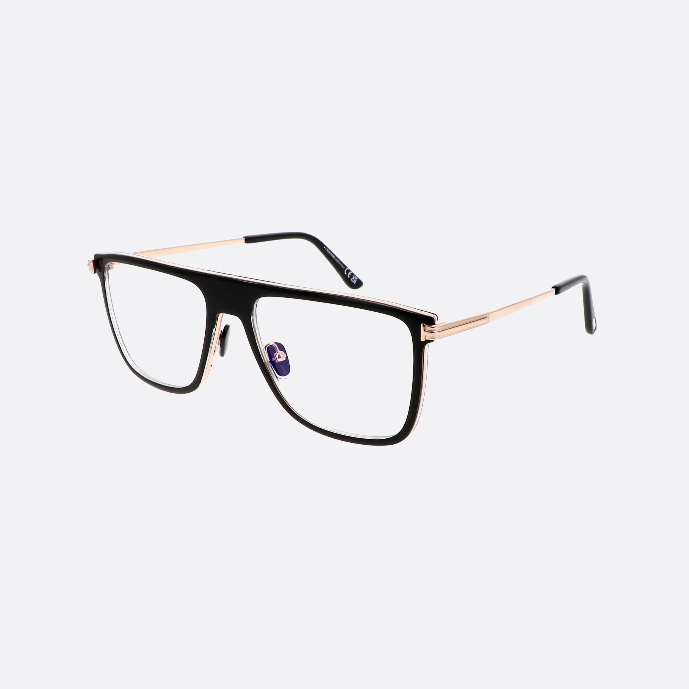 Tom 55mm Ford Ft5944 Black Geometric Men Eyeglasses - Main View