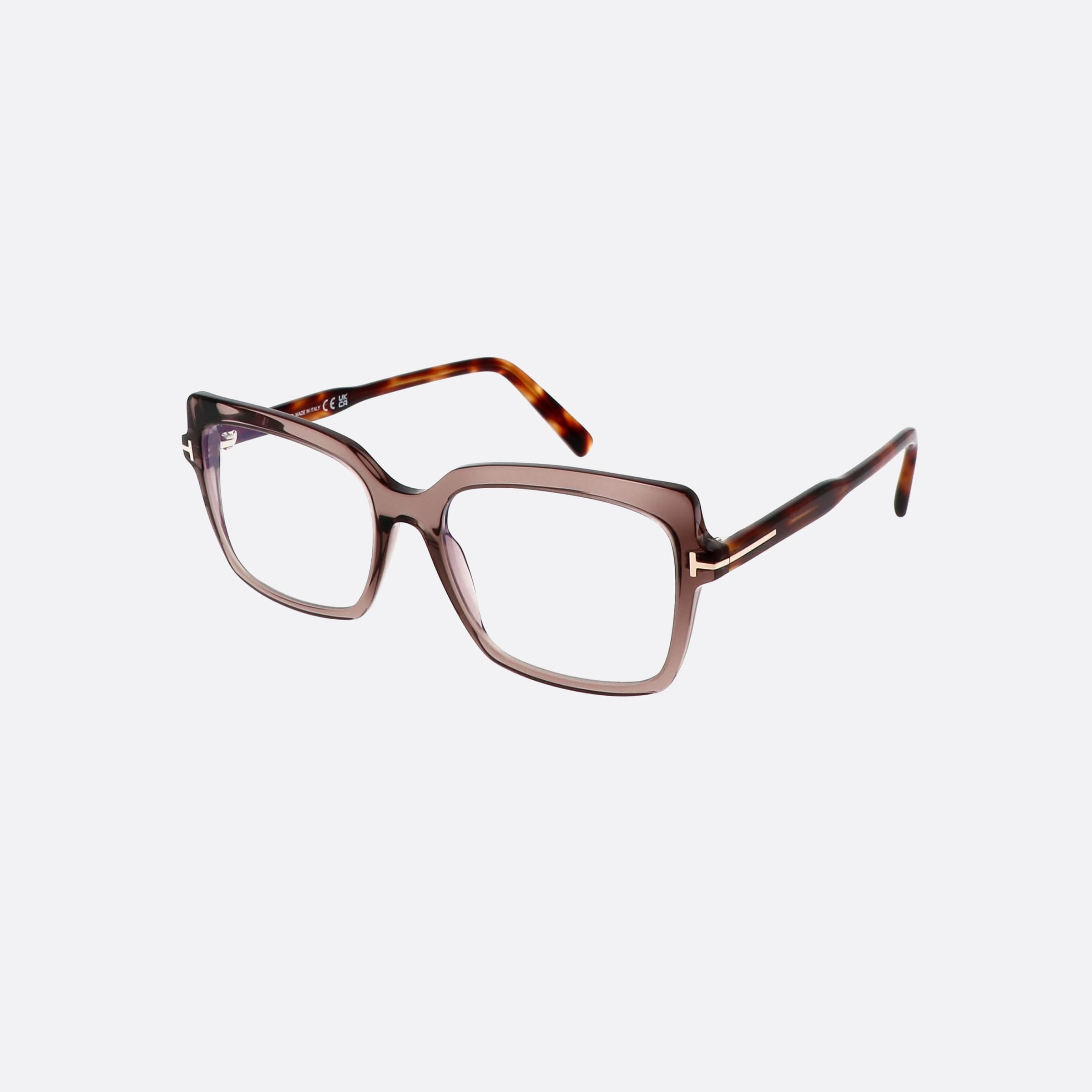 Tom 54mm Ford Ft5947 Brown Geometric Unisex Eyeglasses - Main View