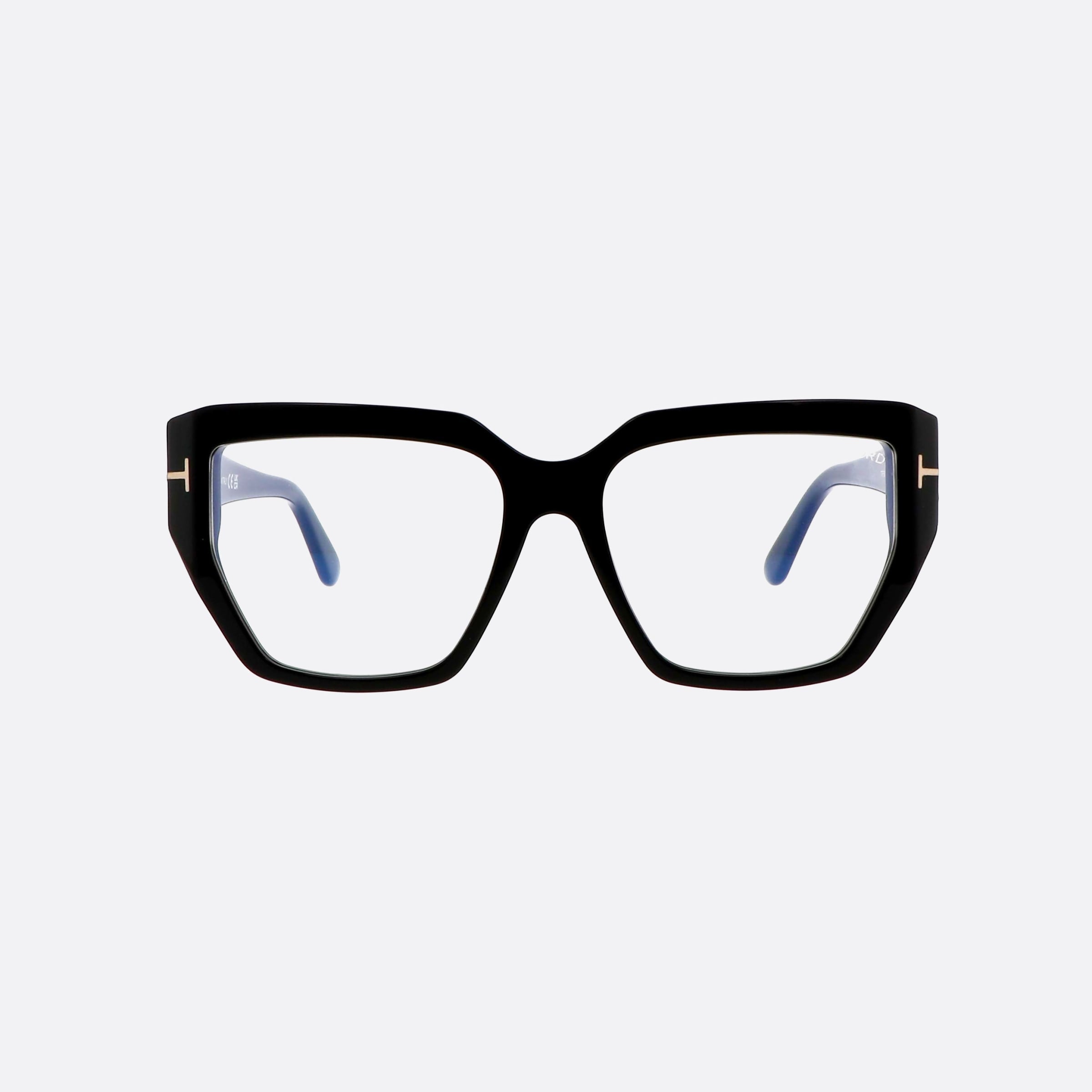 Tom 54mm Ford Ft5951 Black Geometric Women Eyeglasses - Side View
