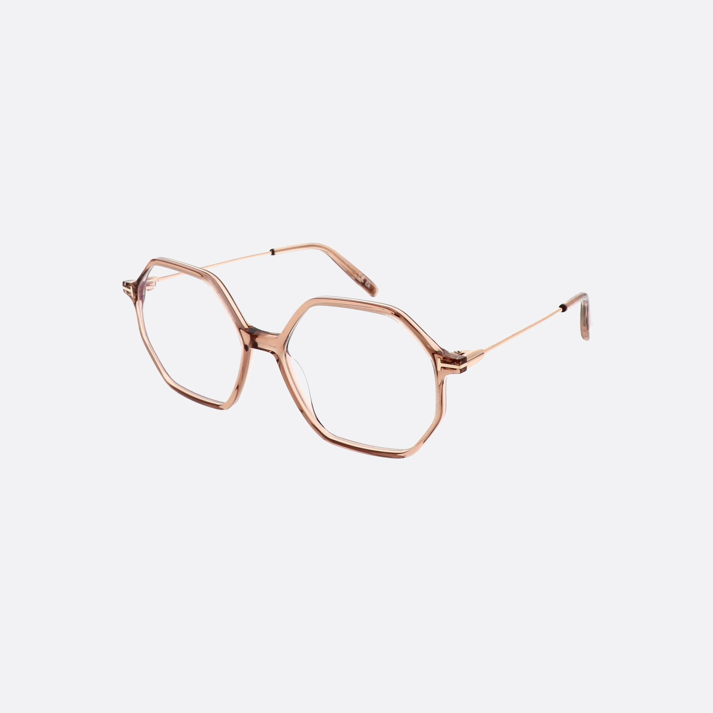 Tom 54mm Ford Ft5952 Beige Hexagonal Women Eyeglasses - Main View