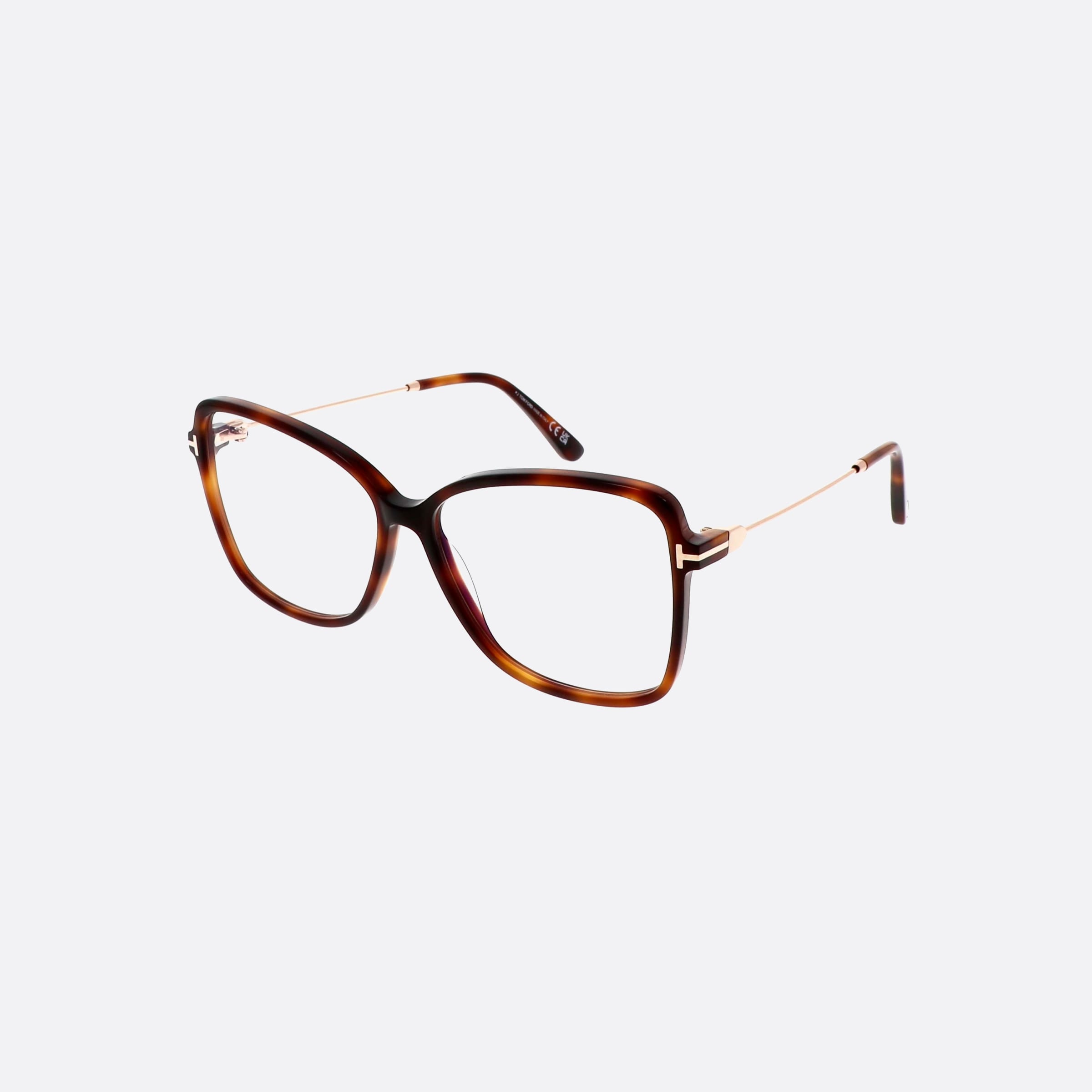 Tom 55mm Ford Ft5953 Havana Butterfly Women Eyeglasses - Main View