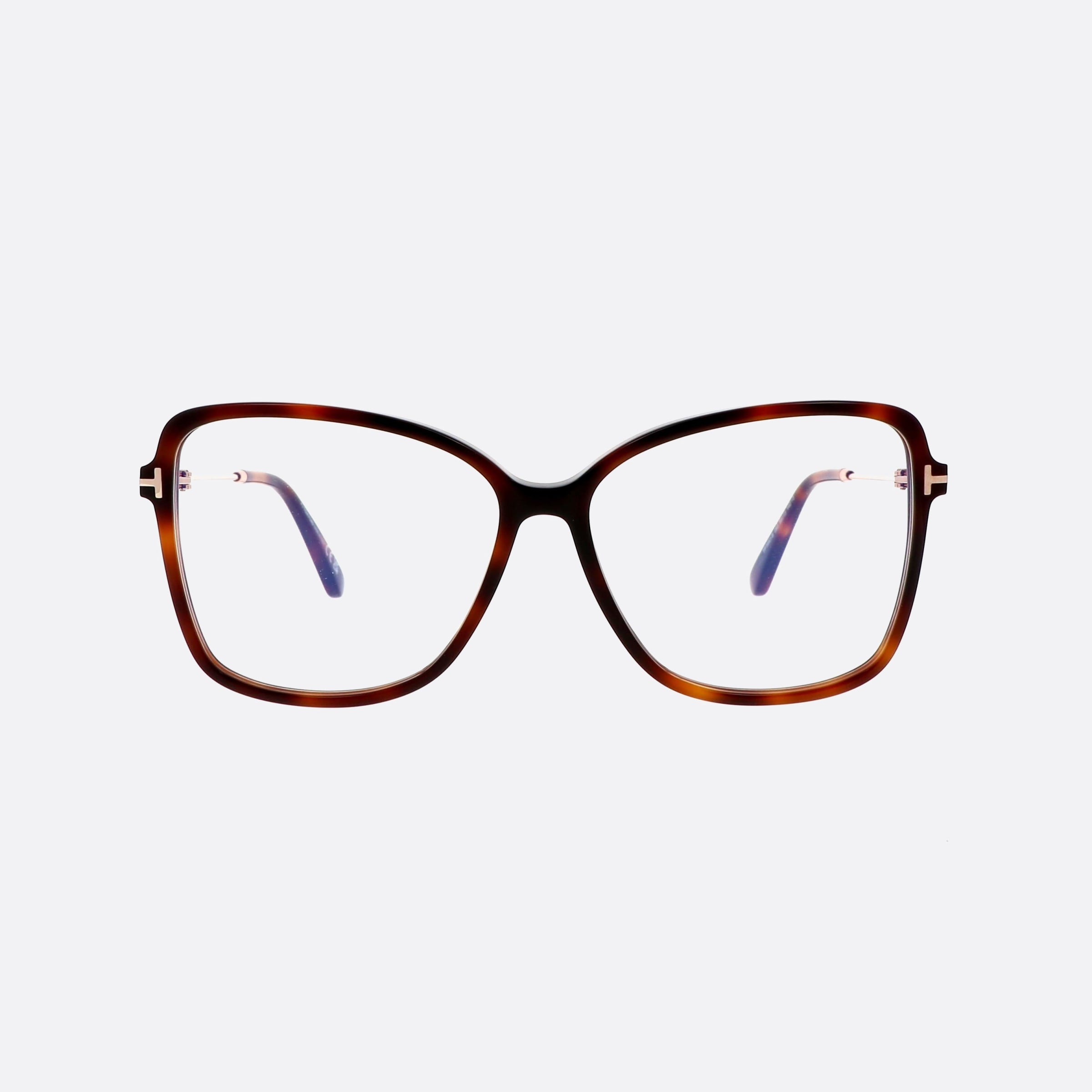 Tom 55mm Ford Ft5953 Havana Butterfly Women Eyeglasses - Side View