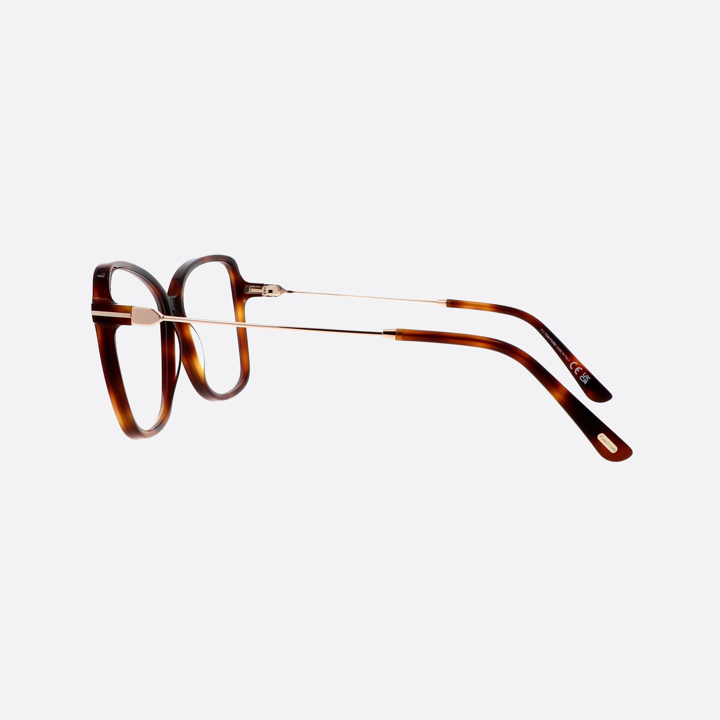 Tom 55mm Ford Ft5953 Havana Butterfly Women Eyeglasses - Detail View