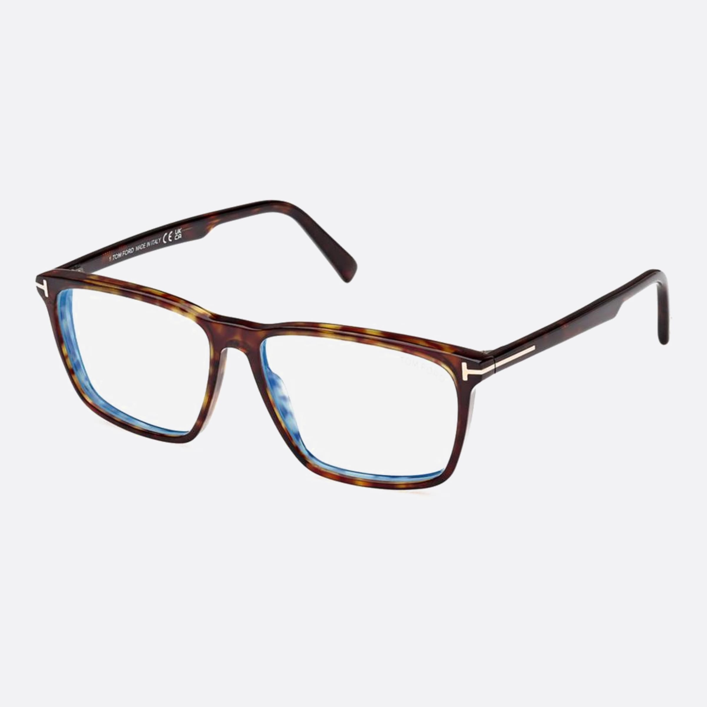 Tom 56mm Ford Ft5959 Havana Squared Men Eyeglasses - Side View