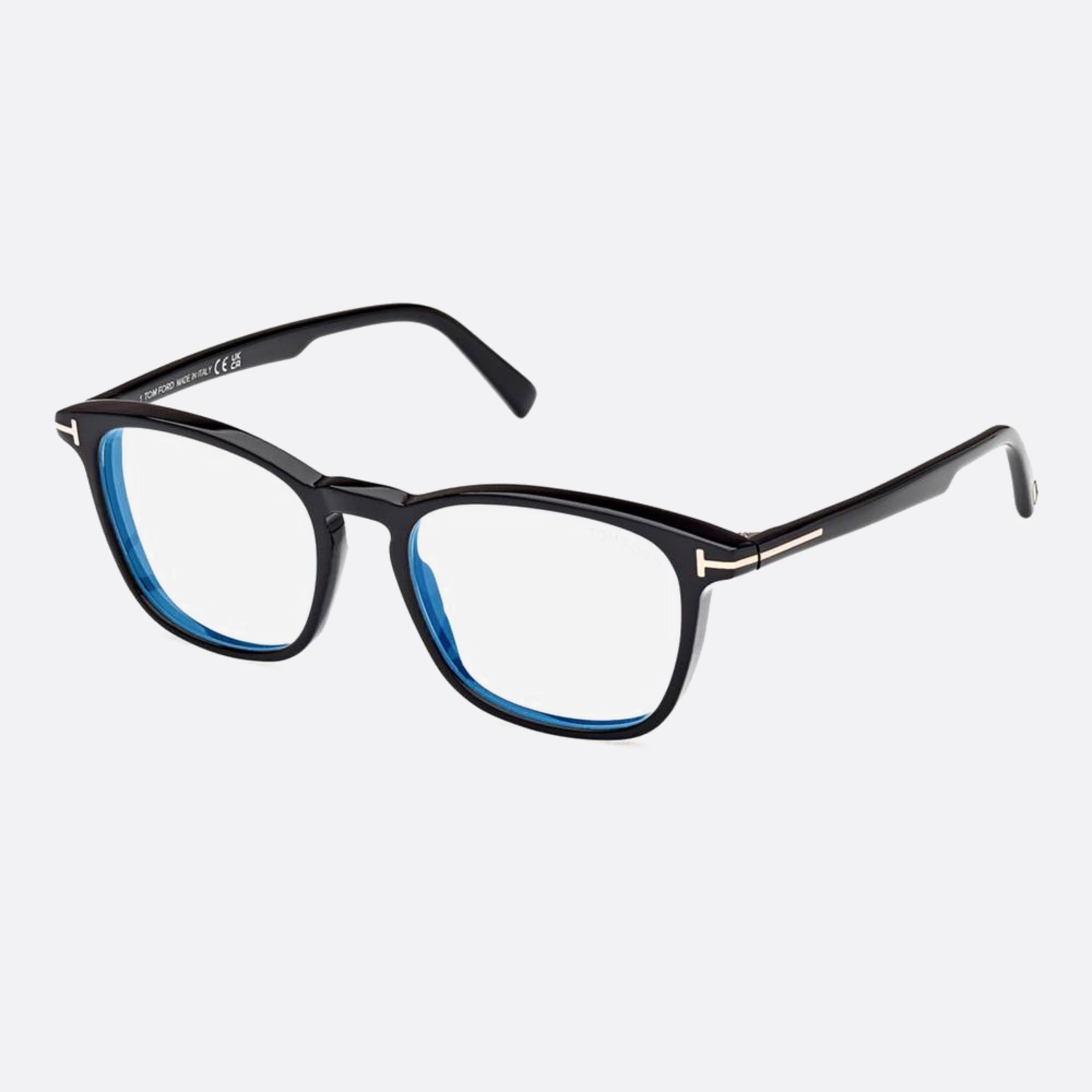 Tom 52mm Ford Ft5960 Black Squared Men Eyeglasses - Side View