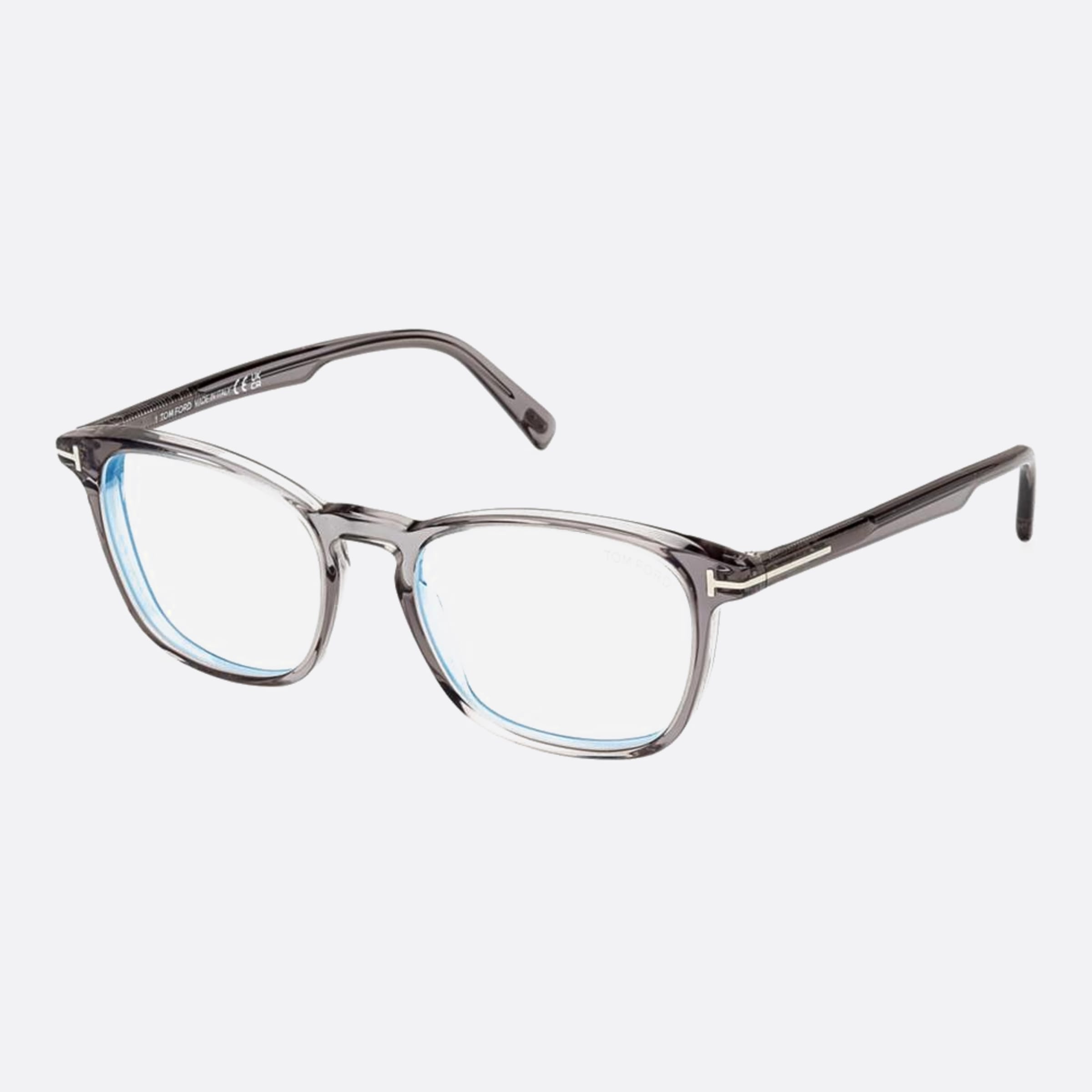 Tom 52mm Ford Ft5960 Grey Squared Men Eyeglasses - Side View