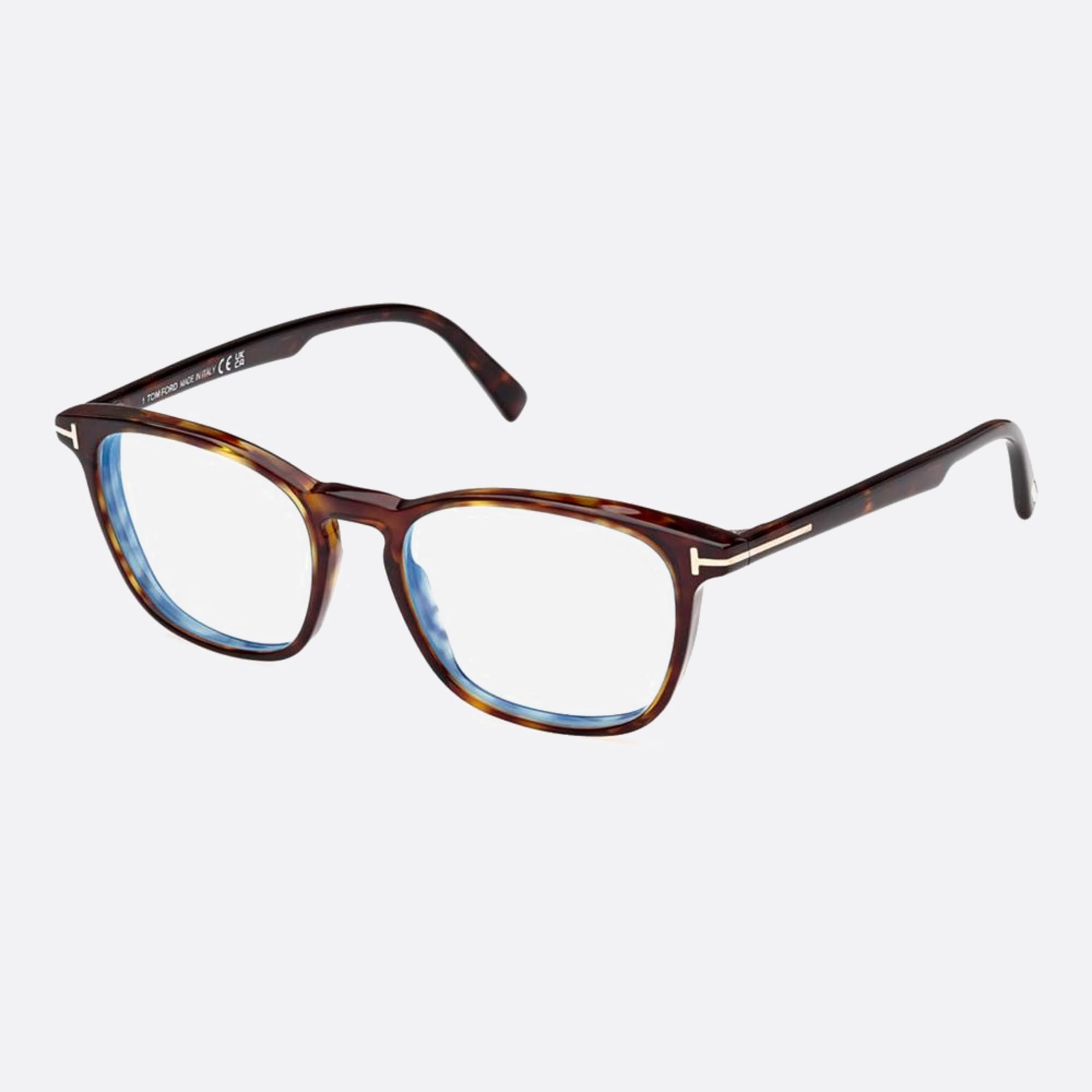 Tom 52mm Ford Ft5960 Havana Squared Men Eyeglasses - Side View