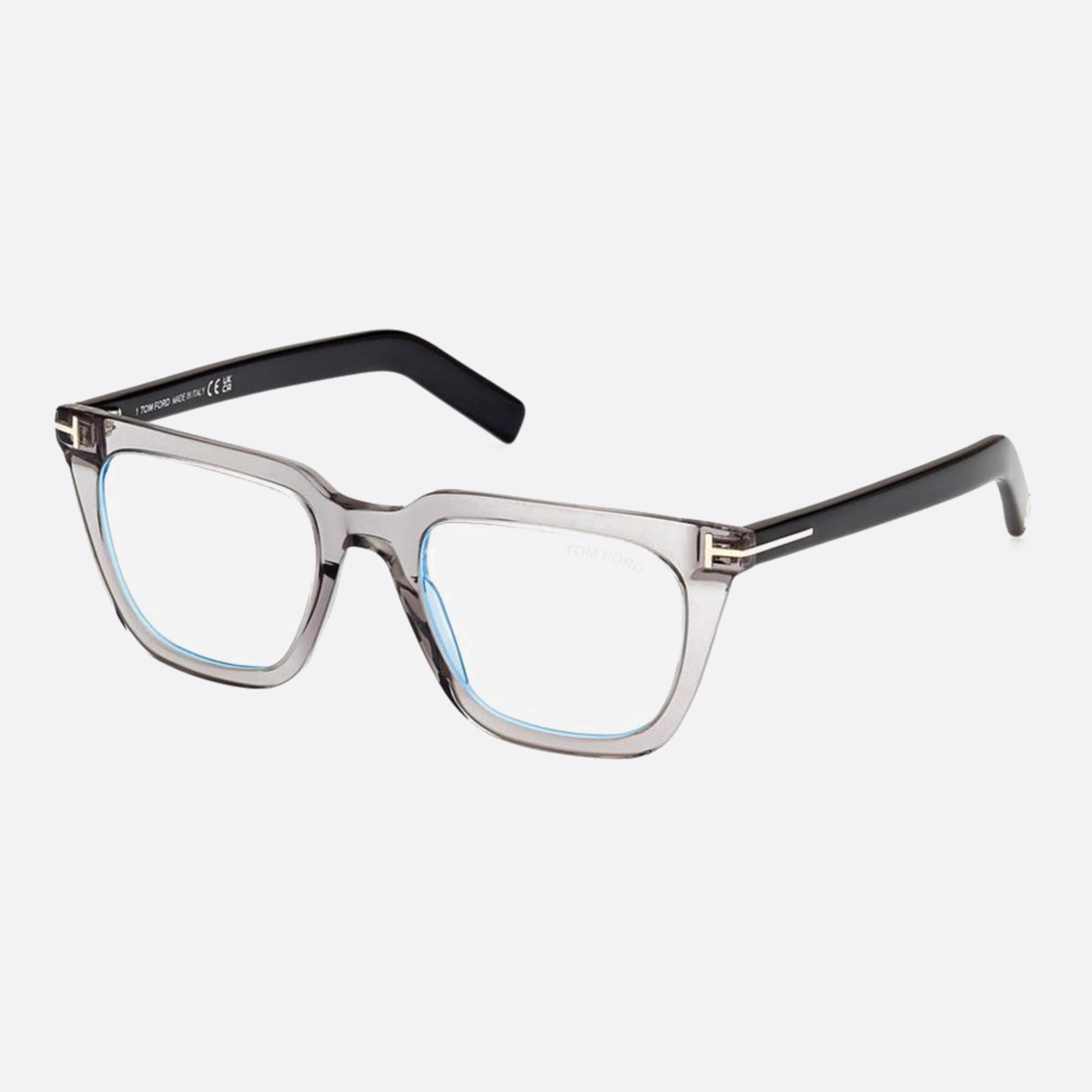 Tom 50mm Ford Ft5963 Grey Squared Men Eyeglasses - Side View