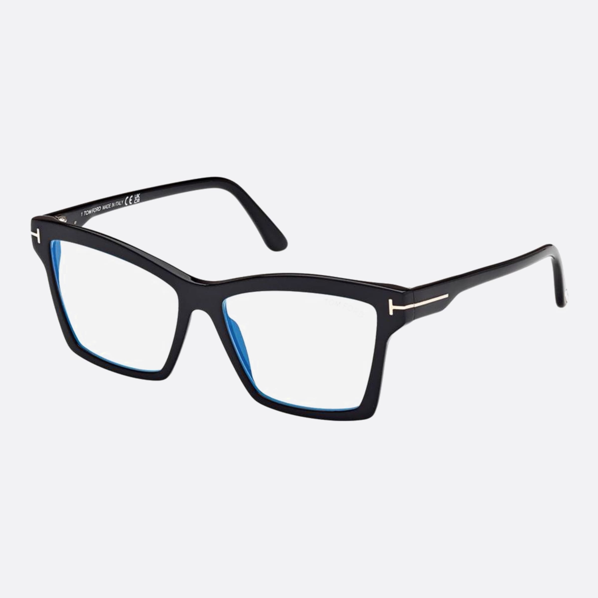 Tom 54mm Ford Ft5964 Black Squared Women Eyeglasses - Side View