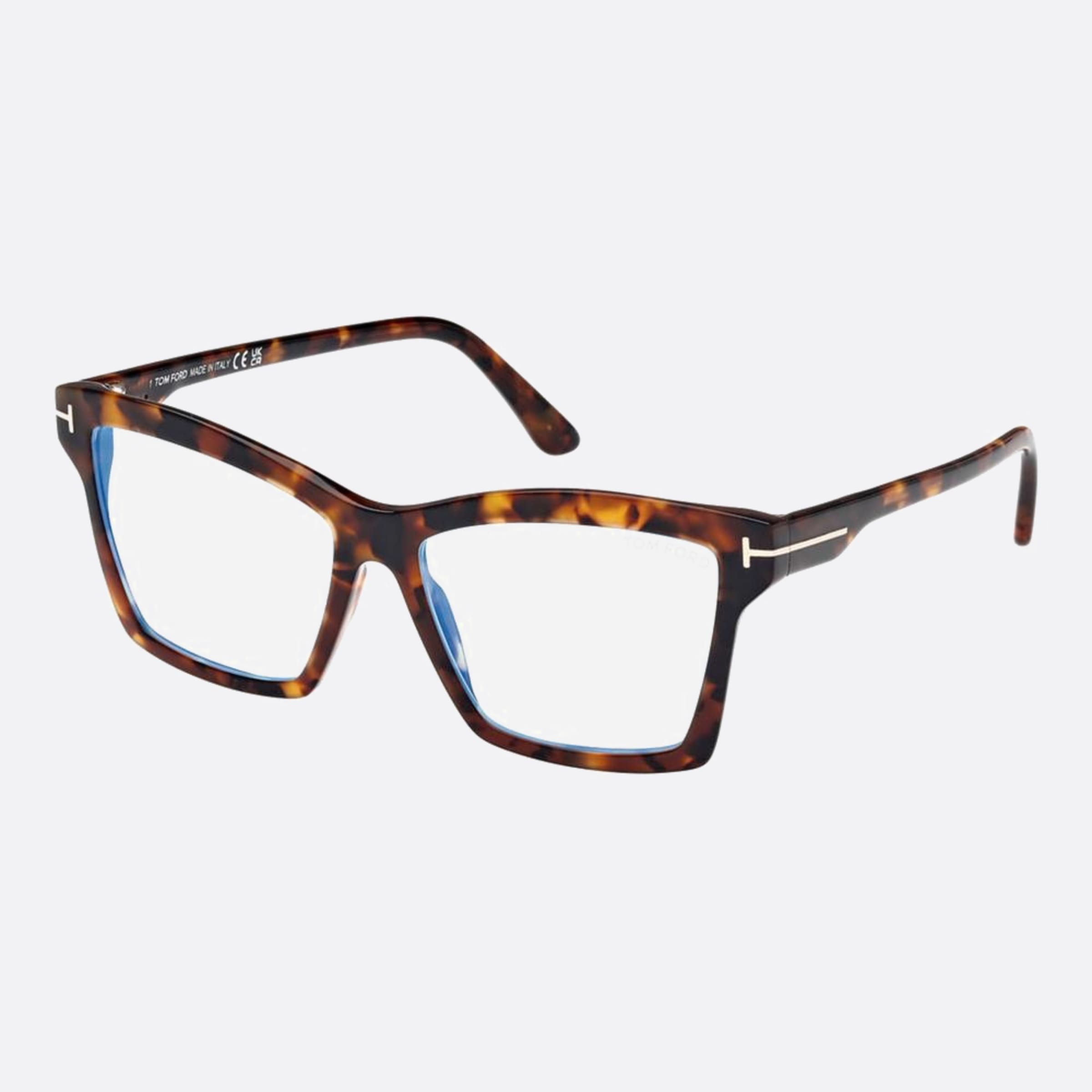 Tom 54mm Ford Ft5964 Havana Squared Women Eyeglasses - Side View
