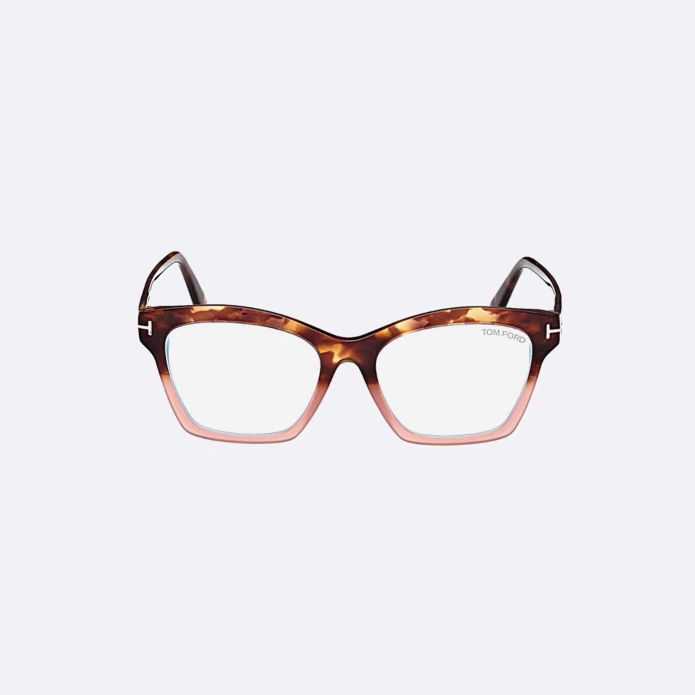 Tom 53mm Ford Ft5965 Havana Geometric Women Eyeglasses - Main View