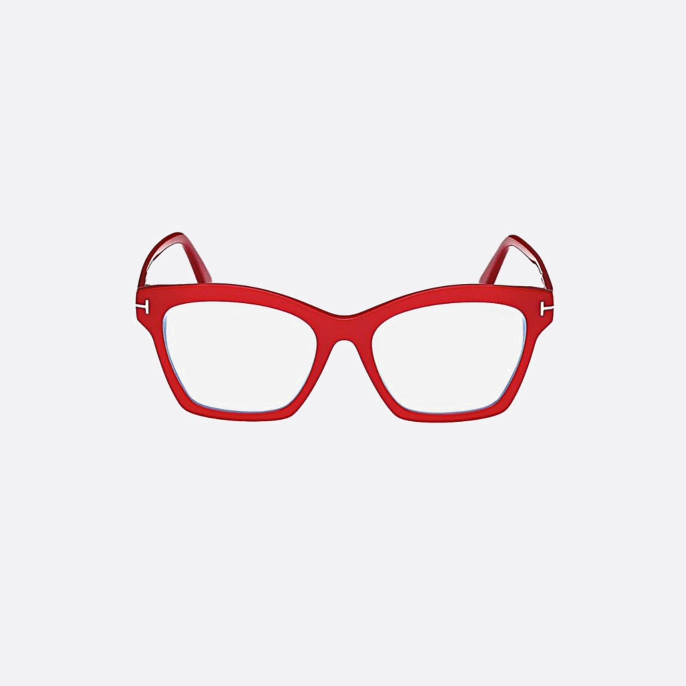 Tom 53mm Ford Ft5965 Red Geometric Women Eyeglasses - Main View
