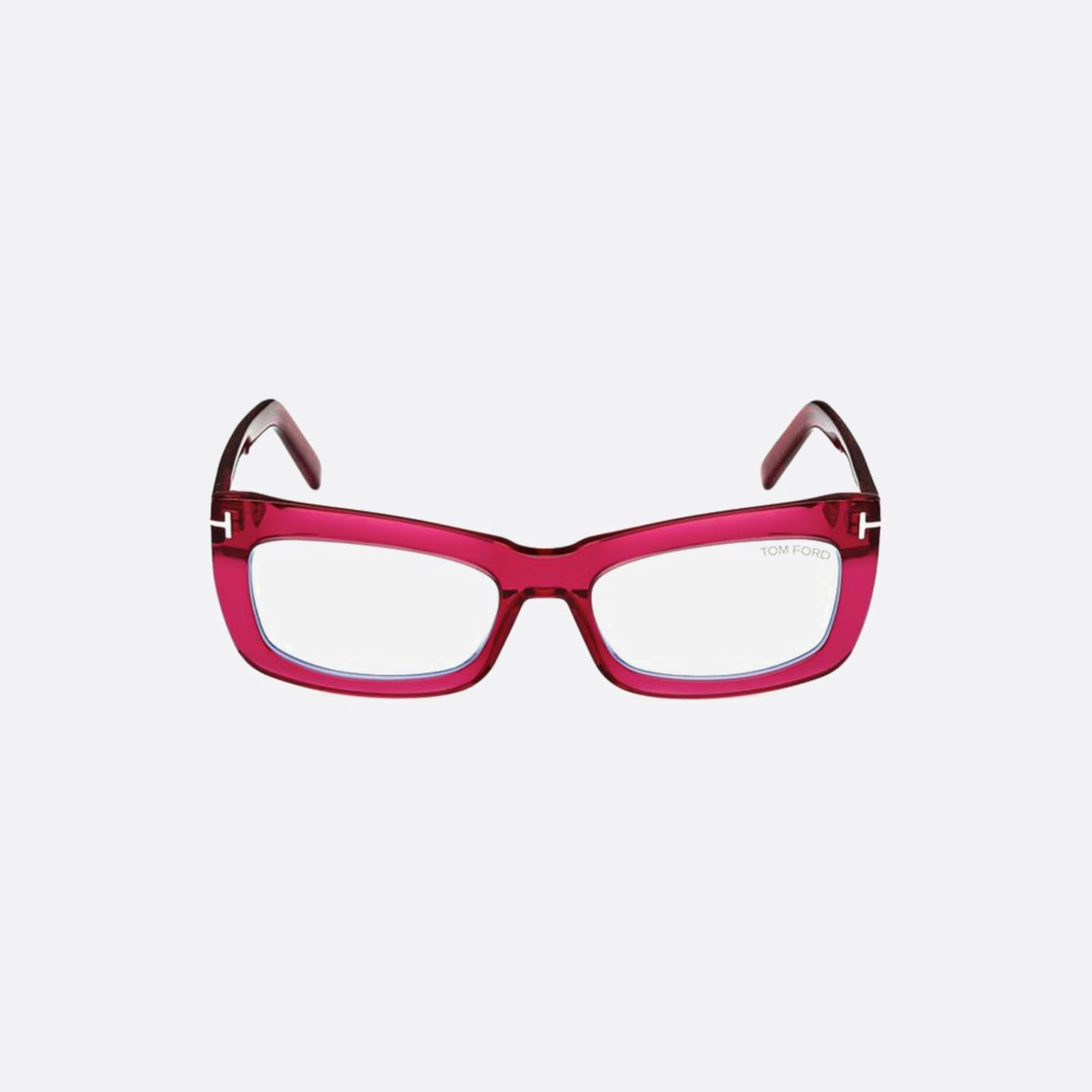 Tom 55mm Ford Ft5966 Red Geometric Women Eyeglasses - Main View