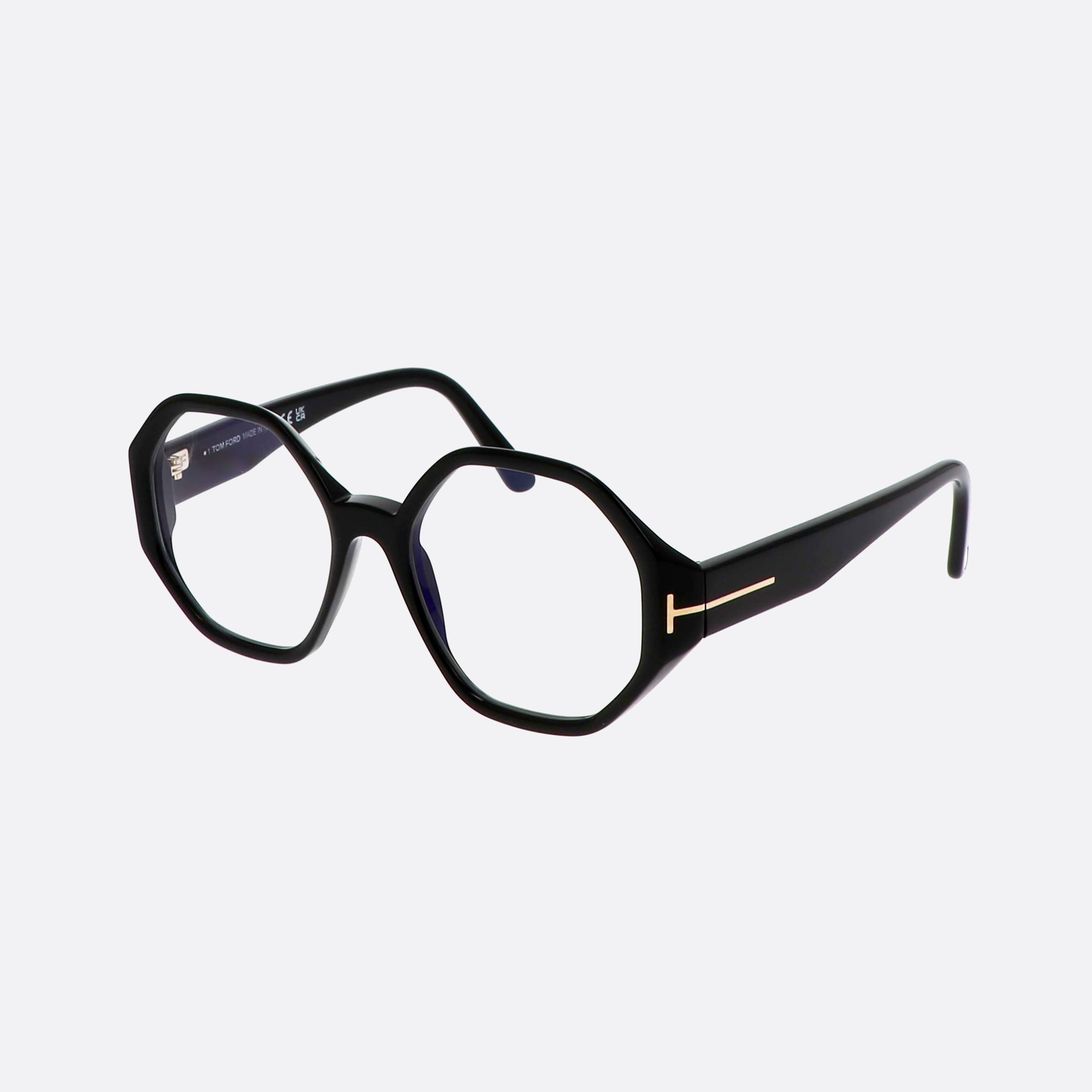 Tom 53mm Ford Ft5967 Black Round Women Eyeglasses - Main View