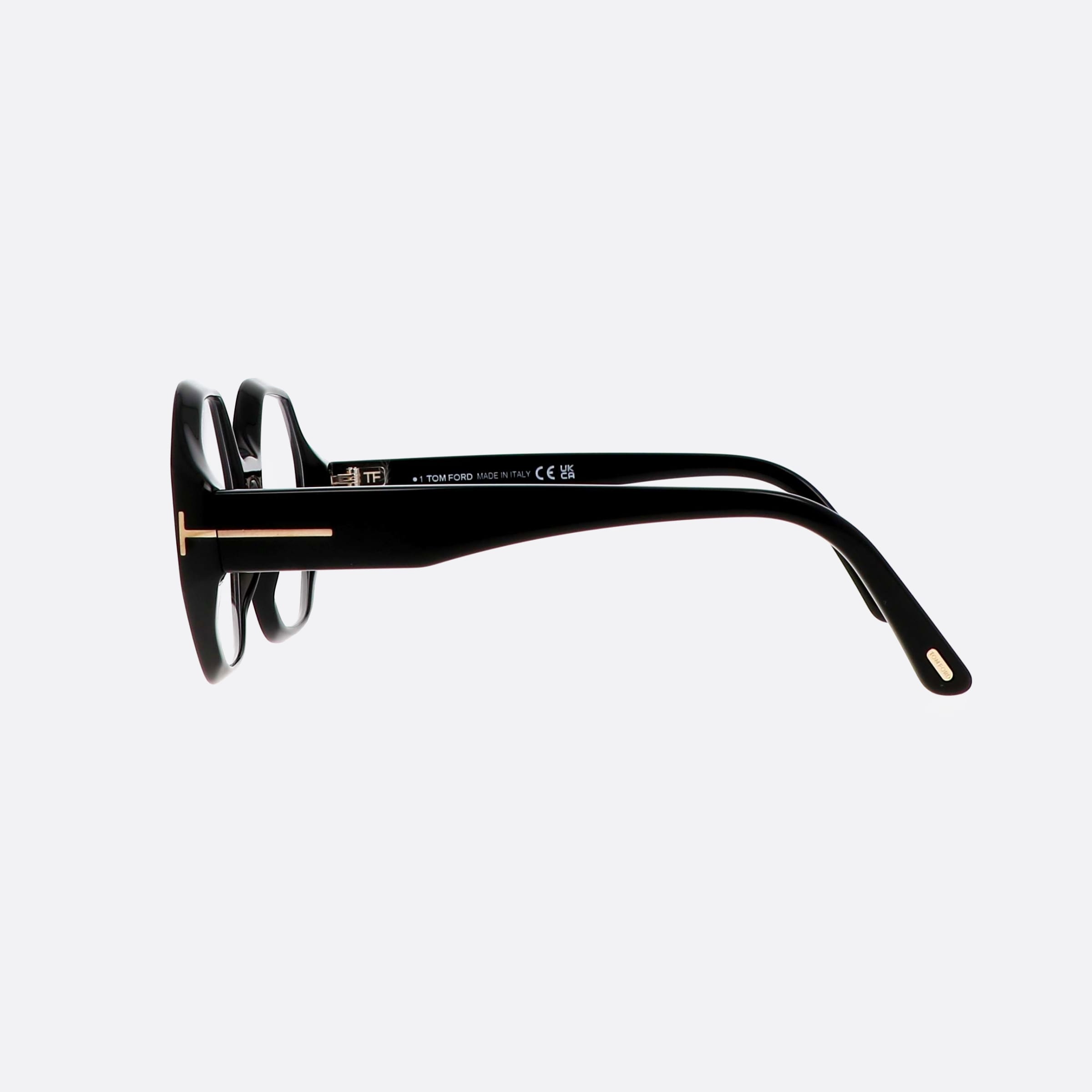 Tom 53mm Ford Ft5967 Black Round Women Eyeglasses - Detail View