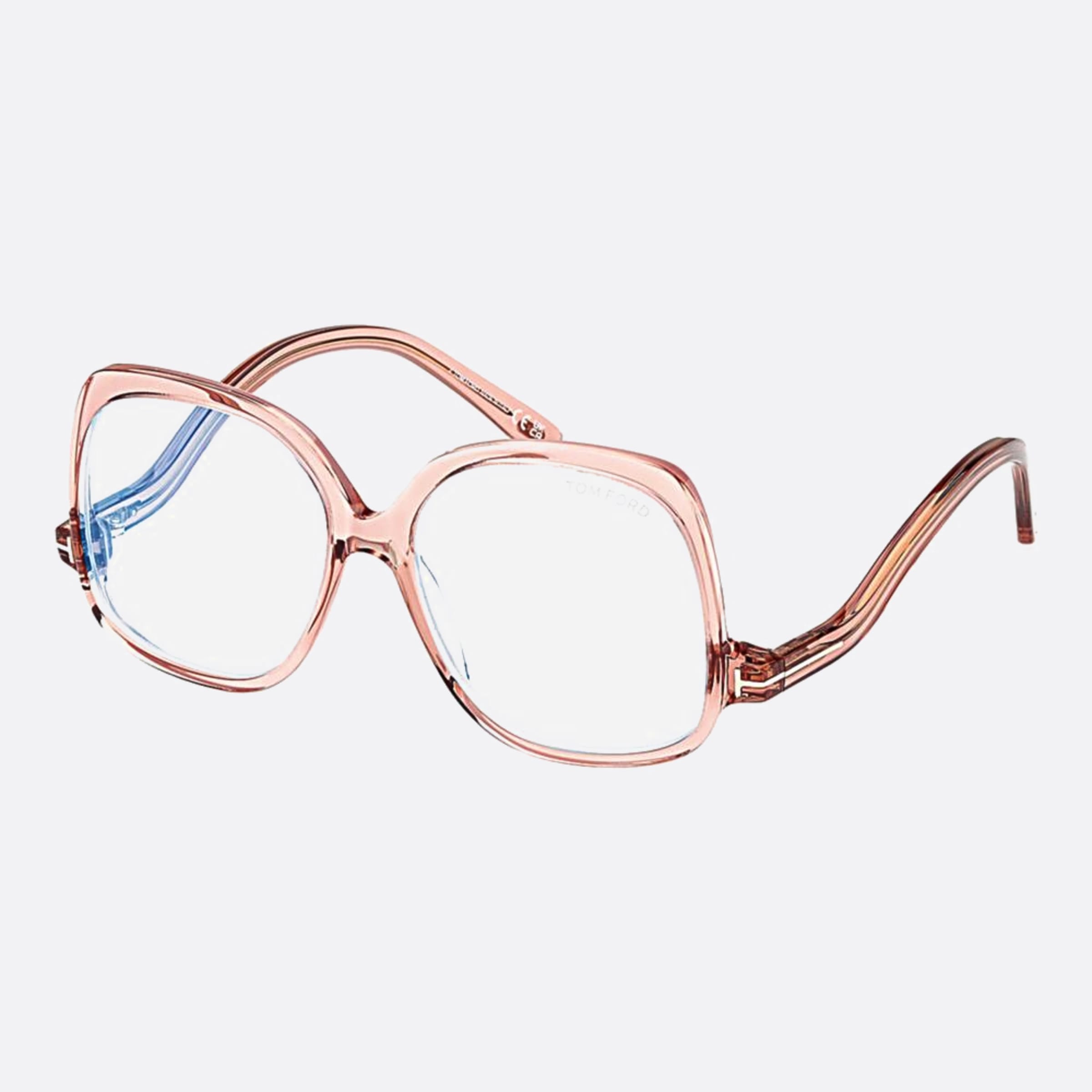 Tom 54mm Ford Ft5968 Pink Oversize Women Eyeglasses - Side View
