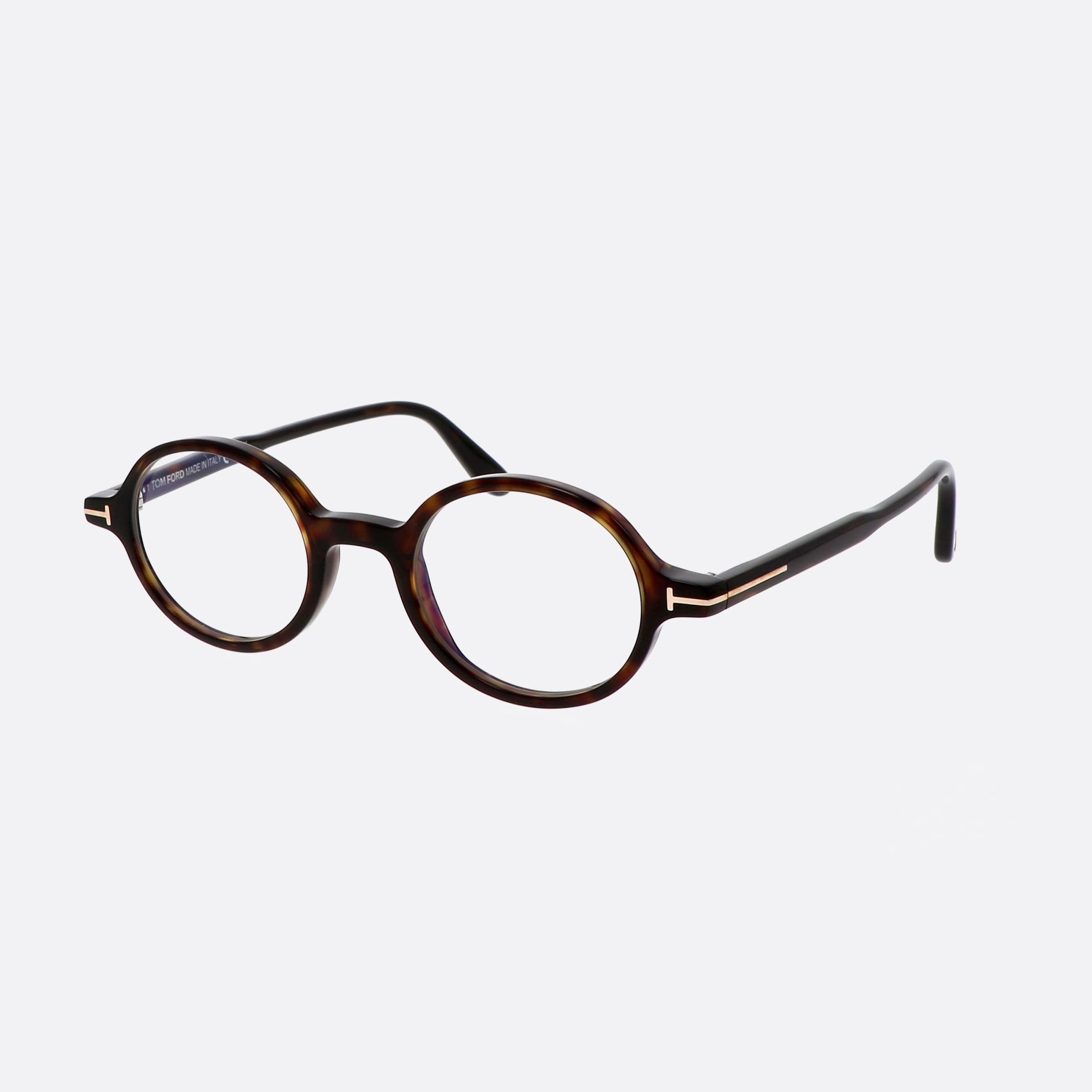 Tom 46mm Ford Ft5975 Tortoise Oval Unisex Eyeglasses - Main View