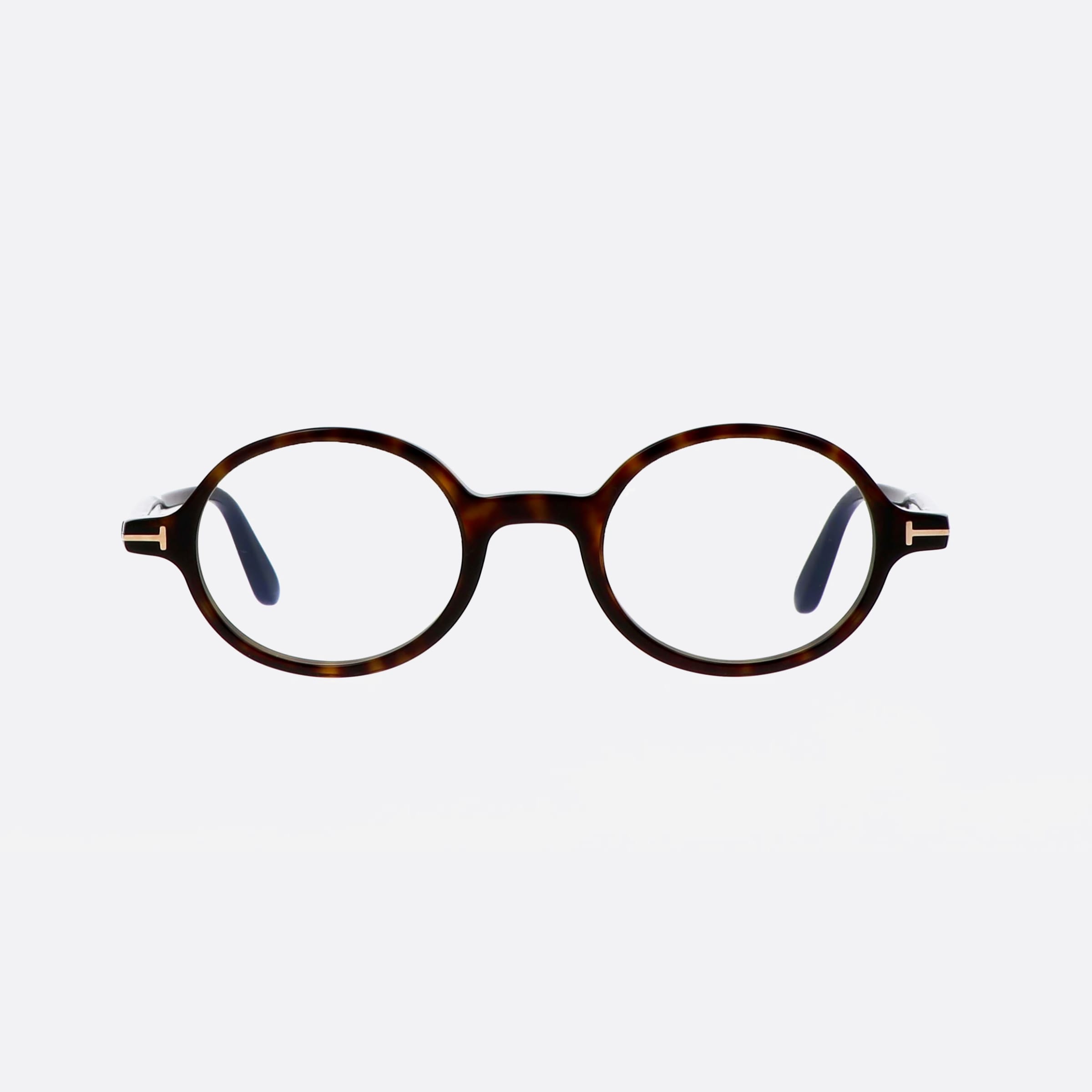 Tom 46mm Ford Ft5975 Tortoise Oval Unisex Eyeglasses - Side View