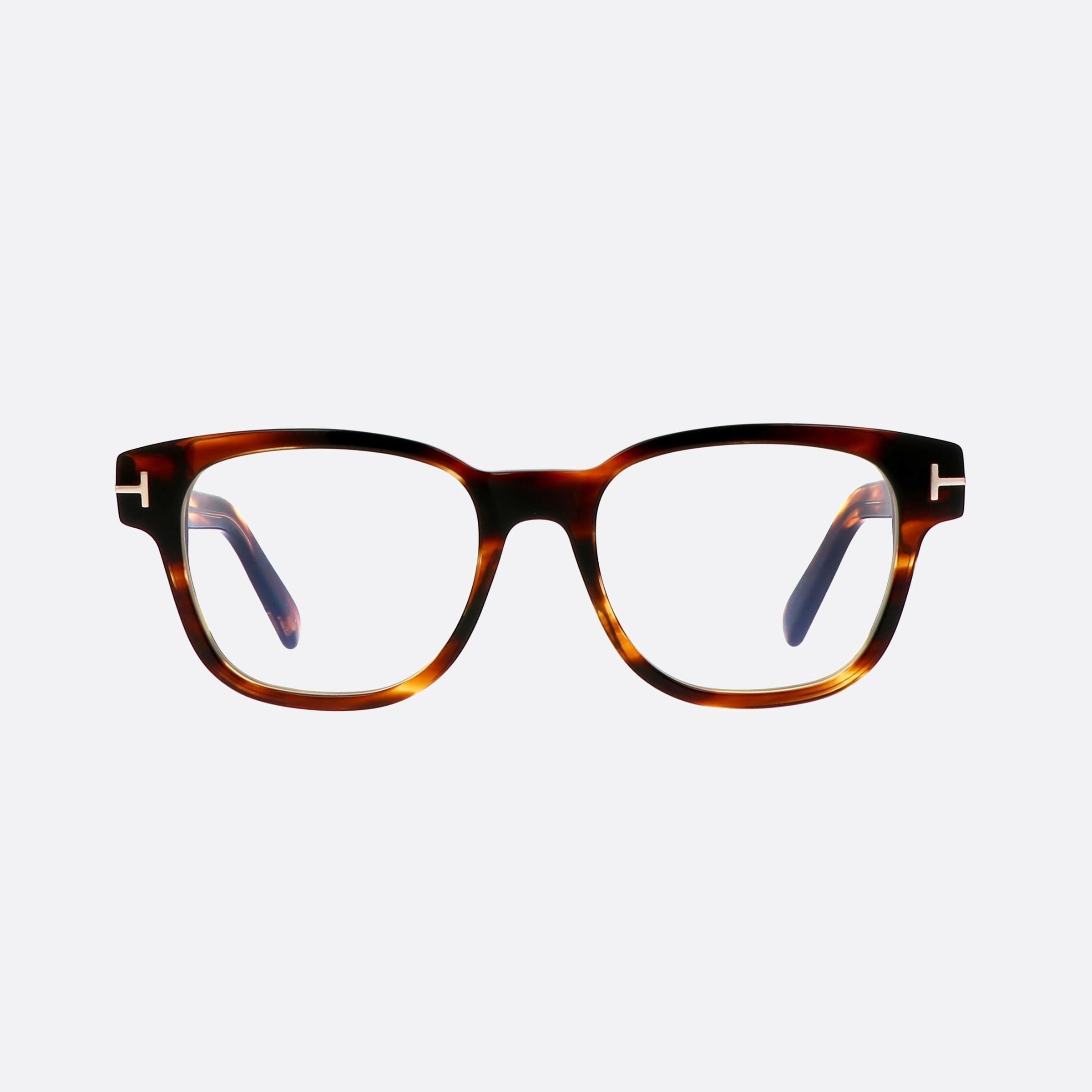 Tom 52mm Ford Ft5977 Tortoise Square Unisex Eyeglasses - Side View