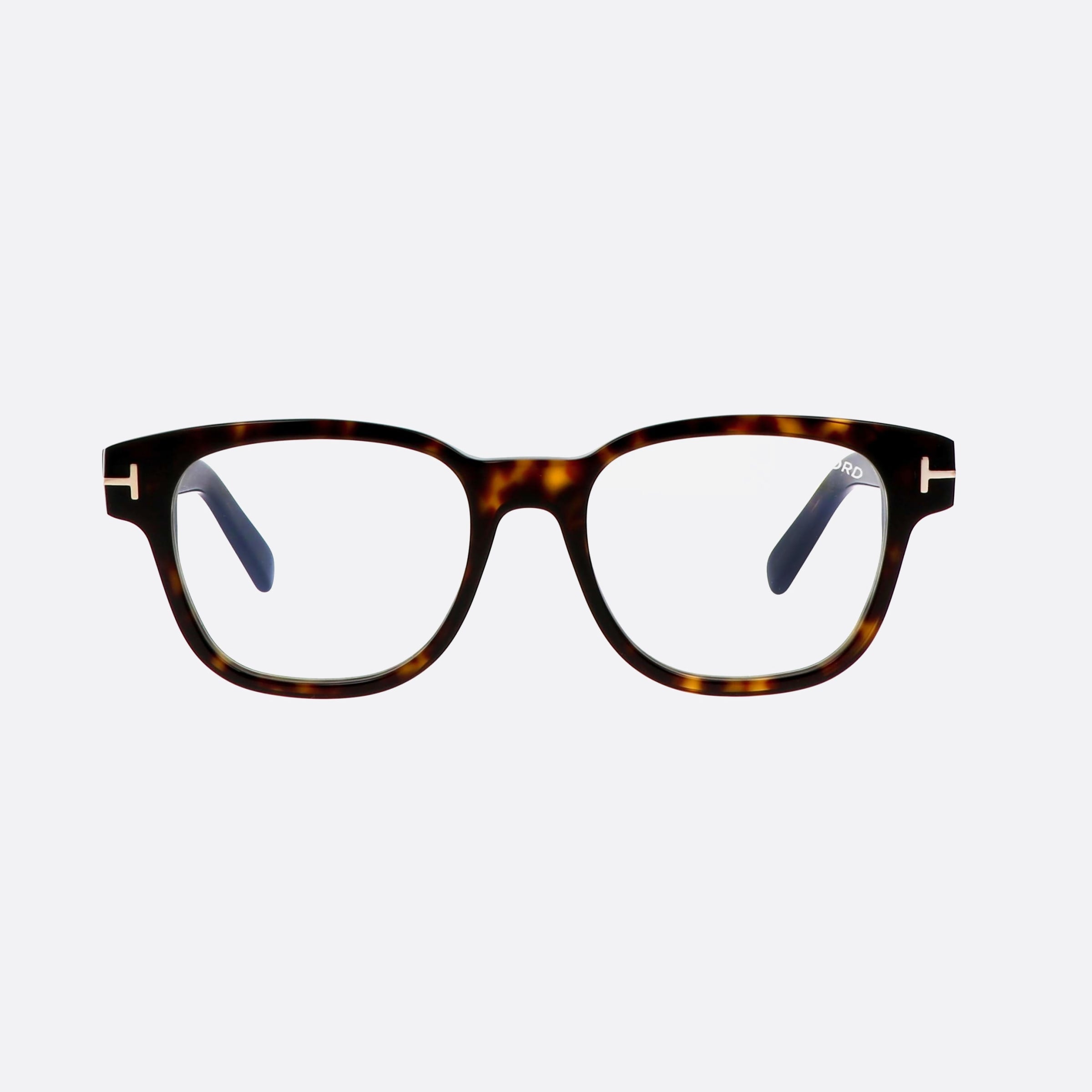 Tom 52mm Ford Ft5977 Tortoise Square Unisex Eyeglasses - Side View