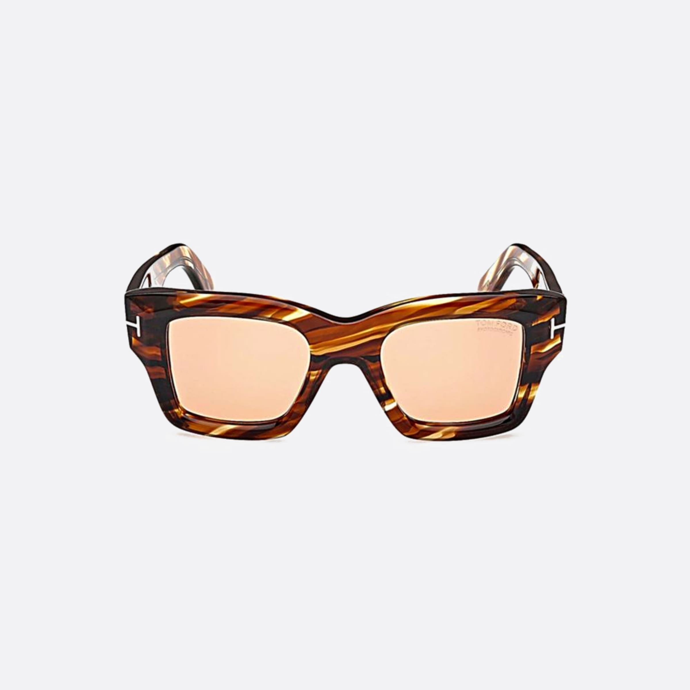Tom 50mm Ford Ilias Ft1154 55e Havana Squared Men Sunglasses - Main View