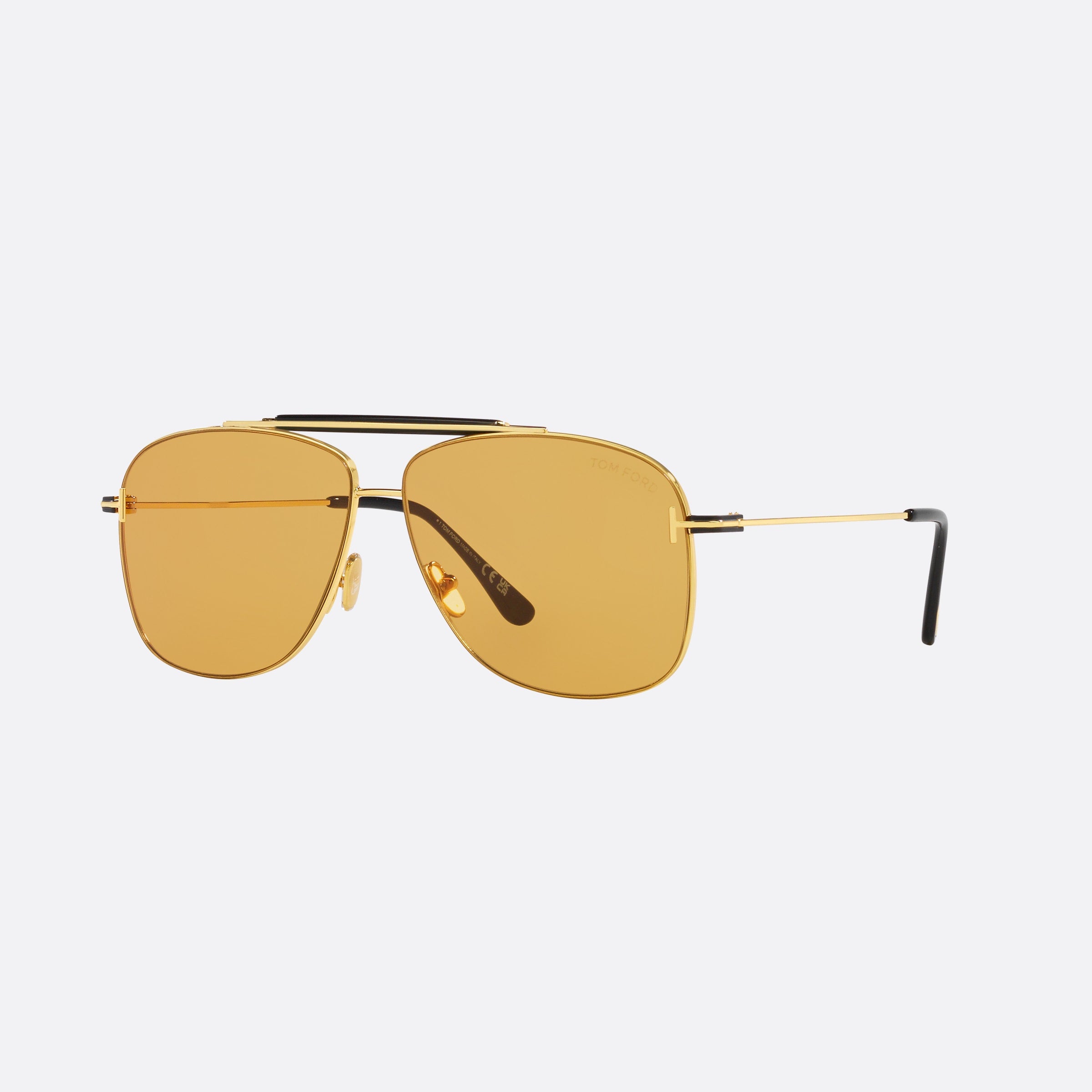 Tom 60mm Ford Jaden Gold Square Men Sunglasses - Main View