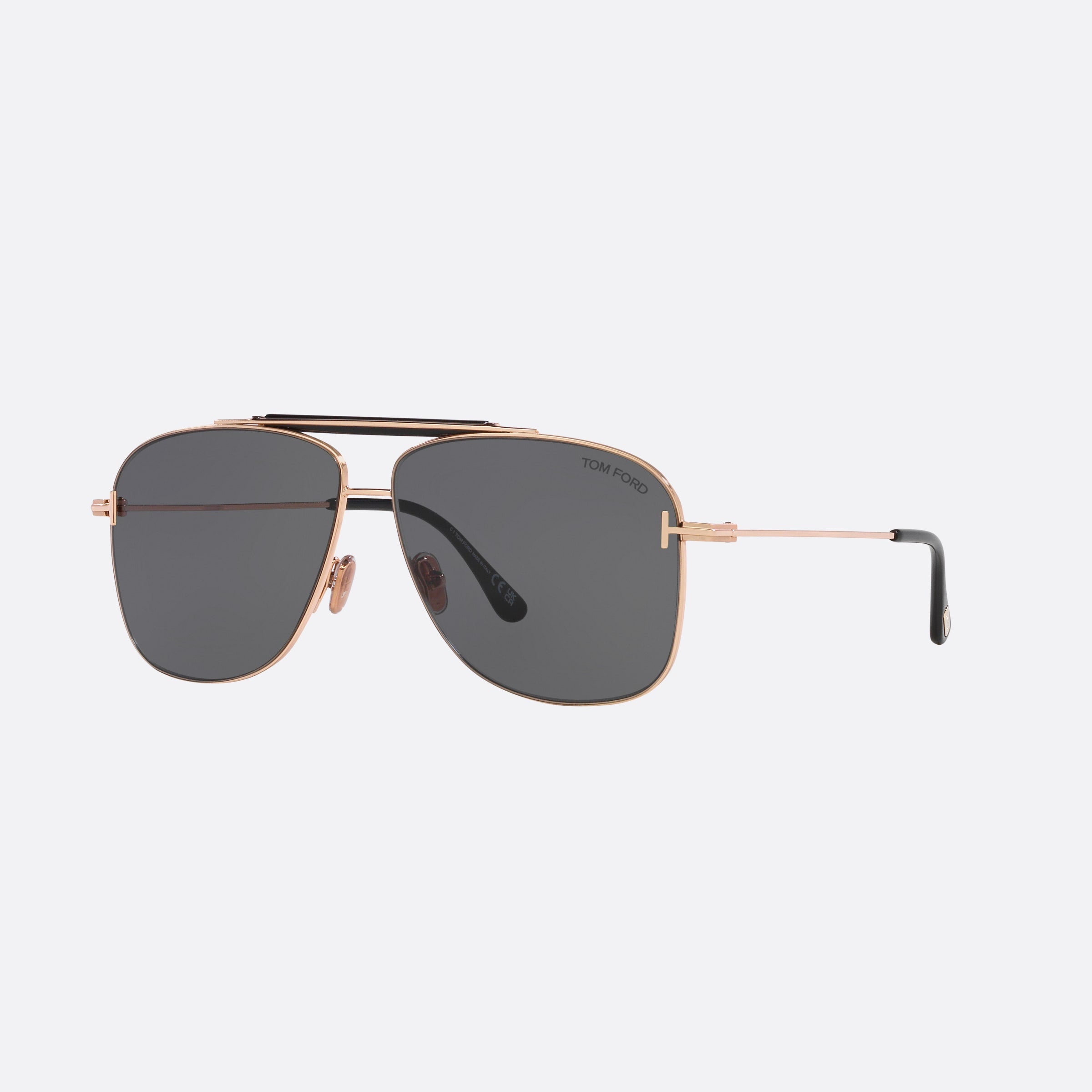 Tom 60mm Ford Jaden Silver Square Men Sunglasses - Main View
