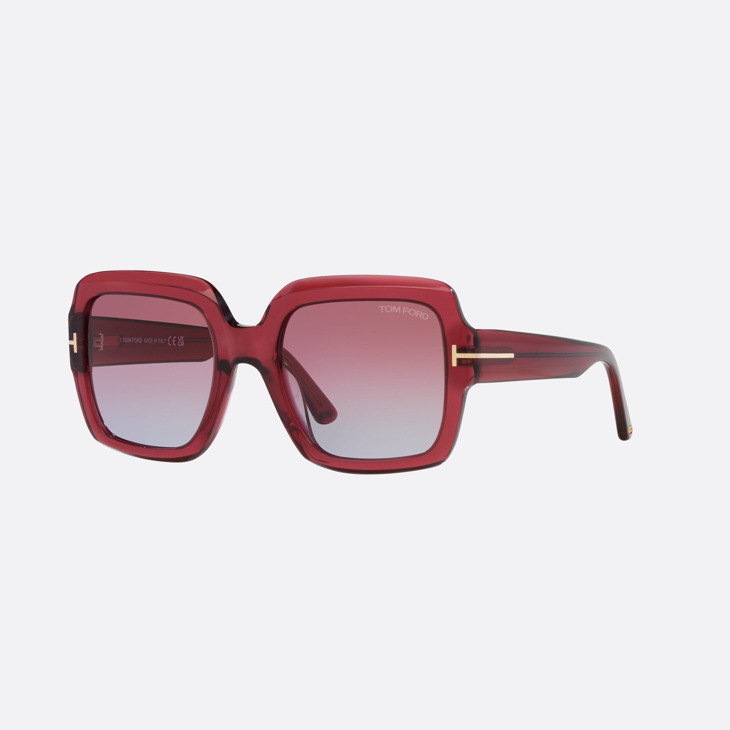 Tom 54mm Ford Kaya Red Square Women Sunglasses - Main View