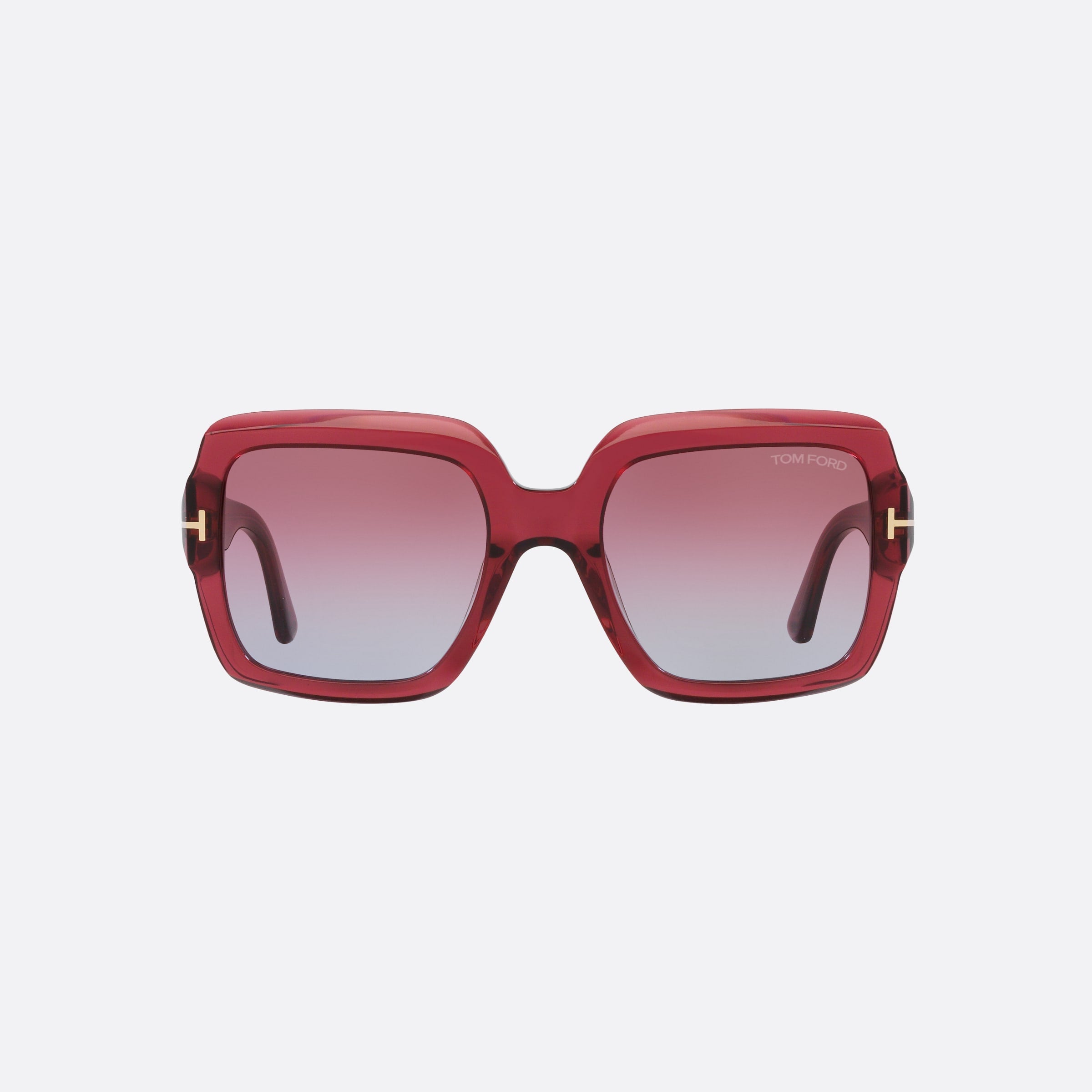 Tom 54mm Ford Kaya Red Square Women Sunglasses - Side View