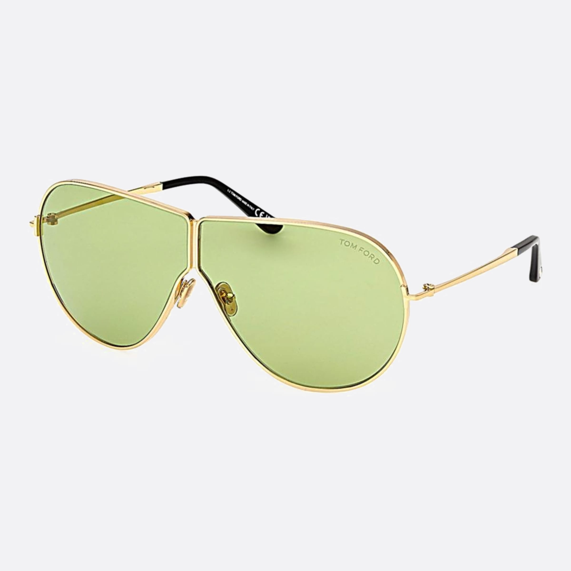 Tom 71mm Ford Keating Ft1158 30n Gold Pilot Unisex Sunglasses - Side View