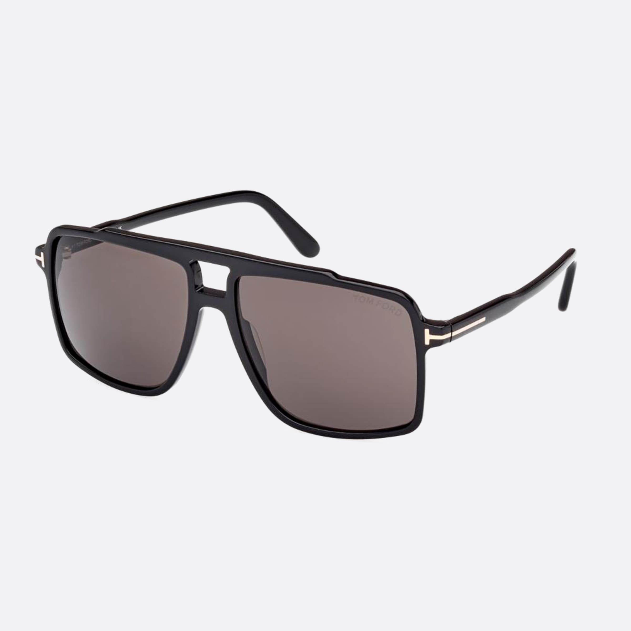 Tom 59mm Ford Kemp Ft1177 01a Black Pilot Unisex Sunglasses - Side View