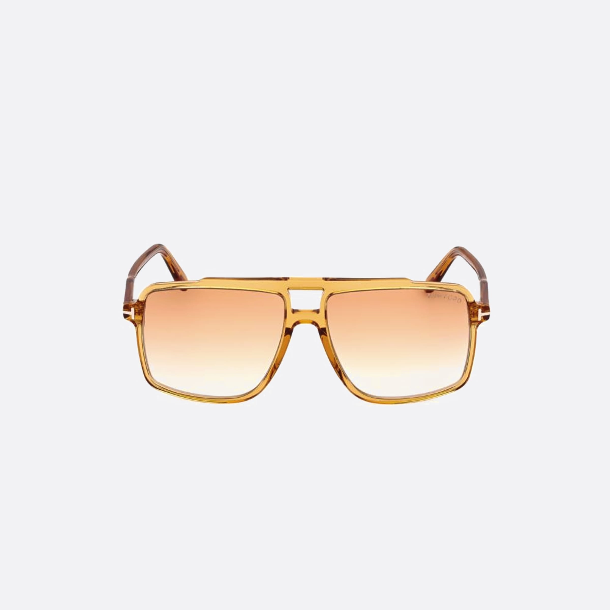 Tom 59mm Ford Kemp Ft1177 39f Brown Pilot Unisex Sunglasses - Main View