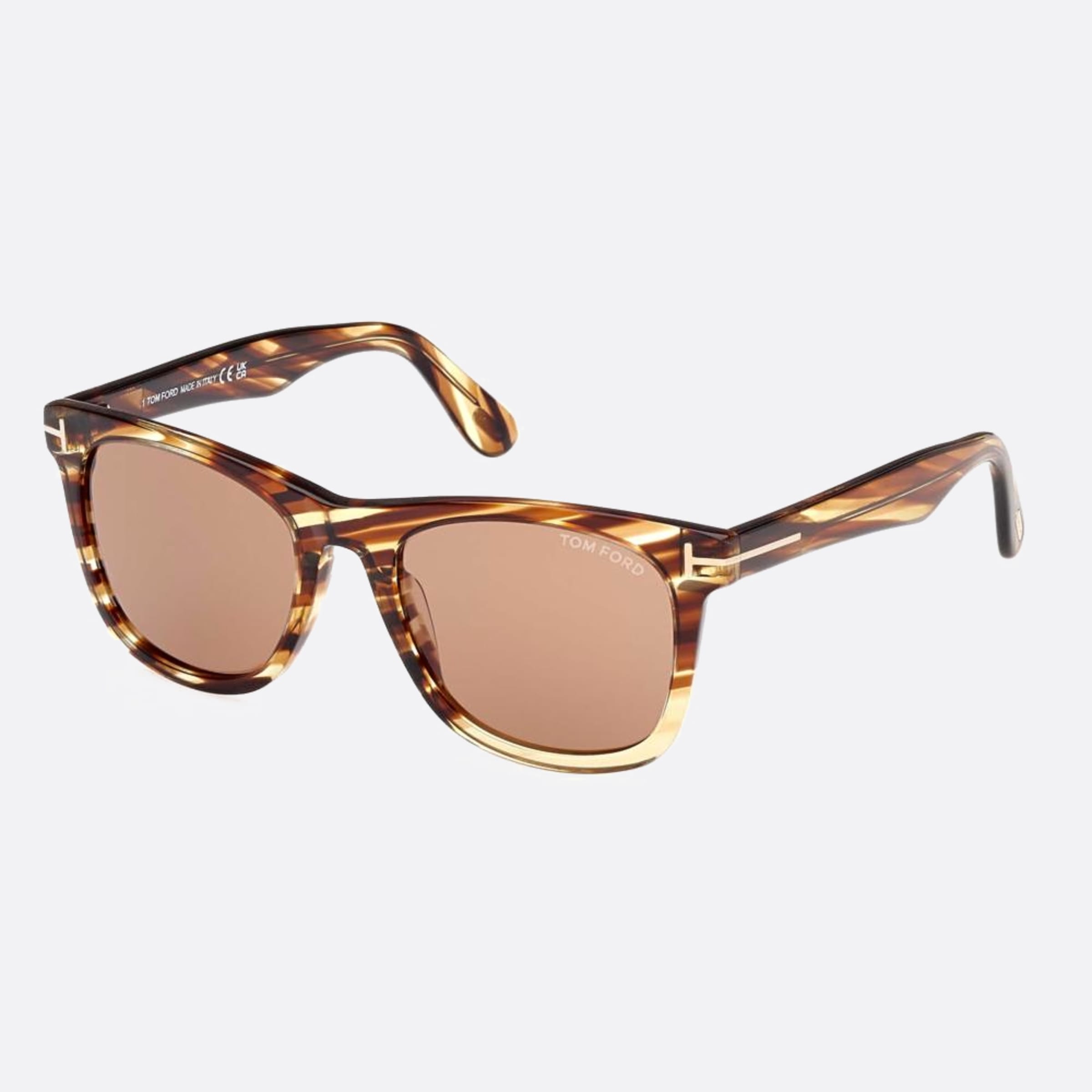 Tom 52mm Ford Kevyn 55e Havana Squared Men Sunglasses - Side View