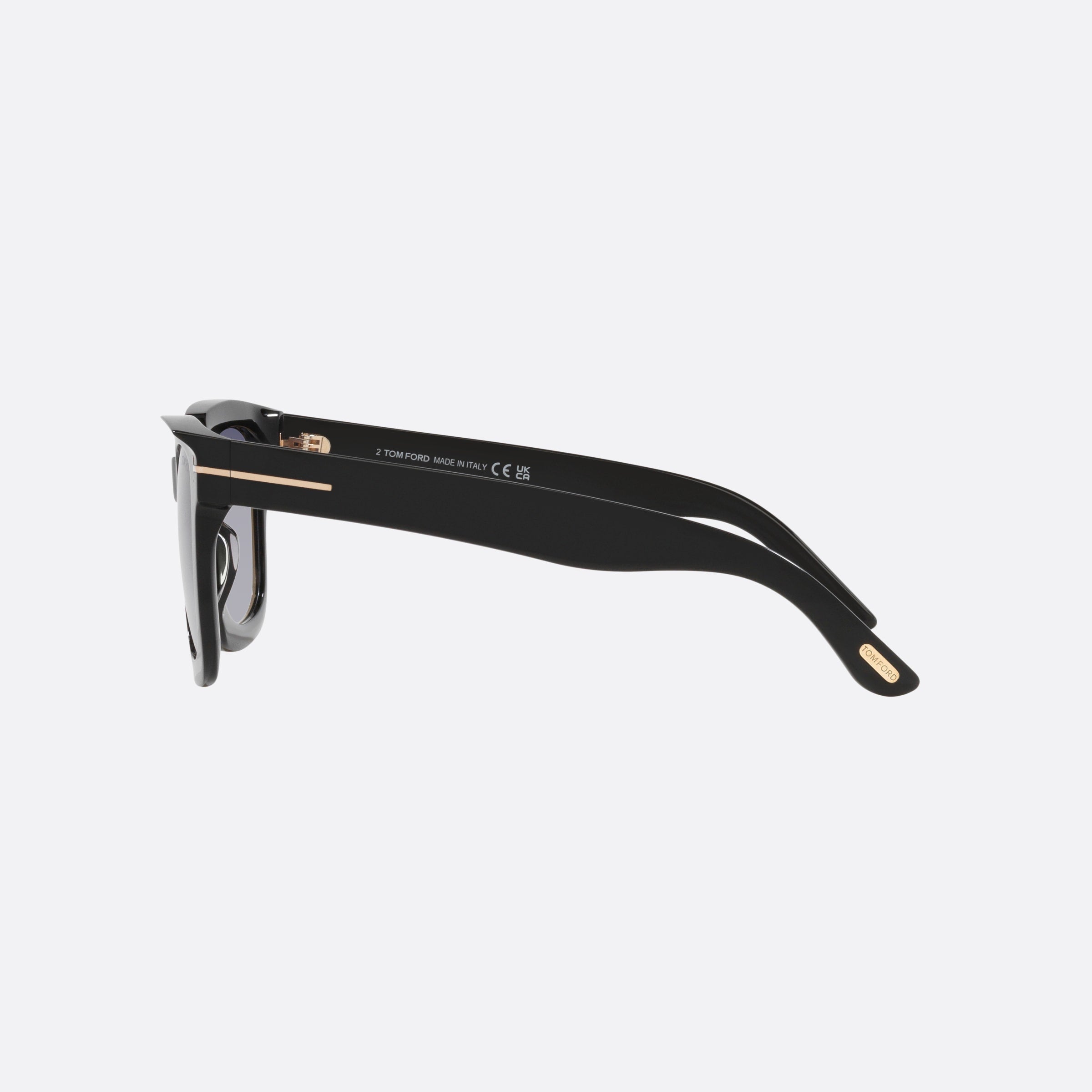 Tom 52mm Ford Leigh Black Square Women Sunglasses - Detail View