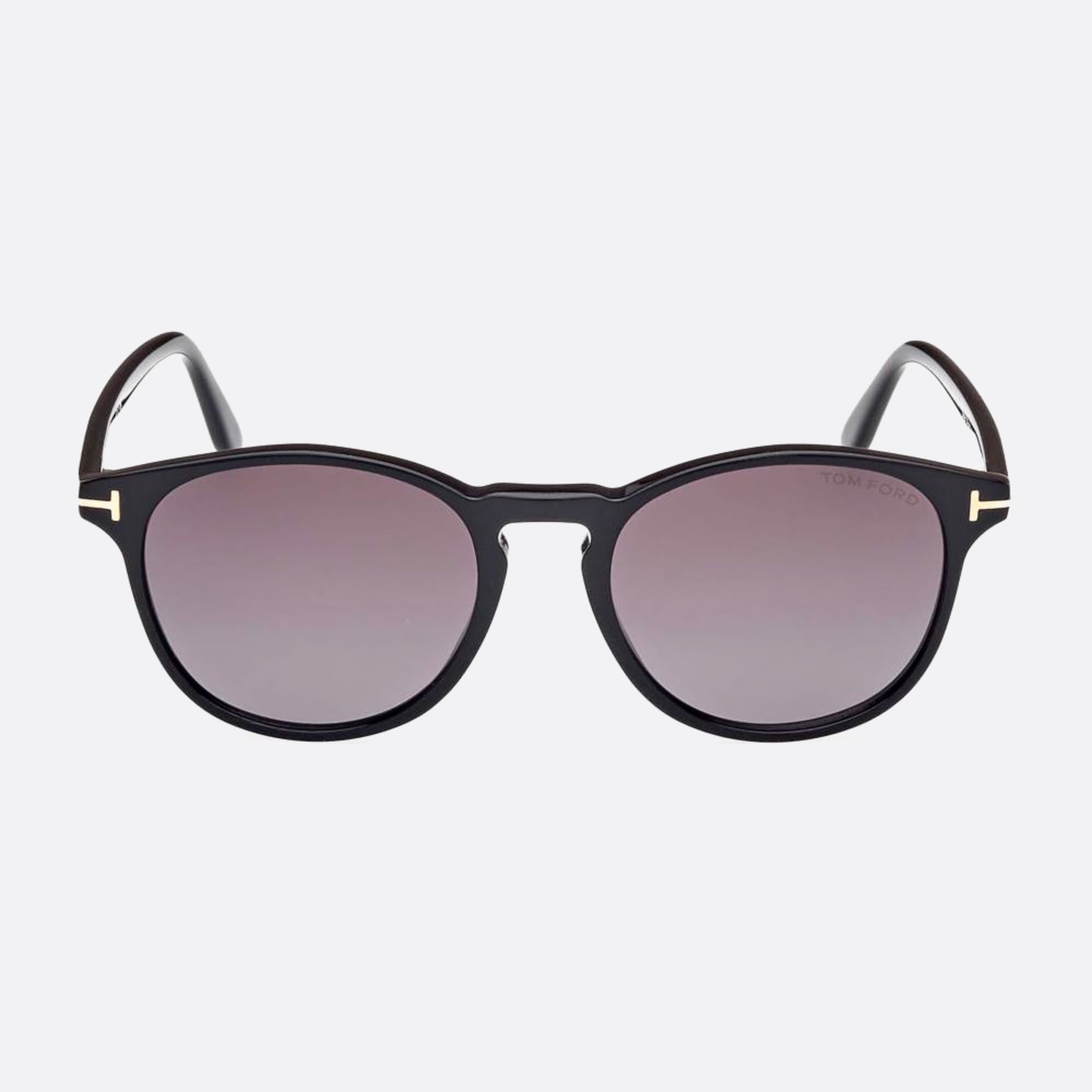 Tom 53mm Ford Lewis 01b Black Round Unisex Sunglasses - Main View